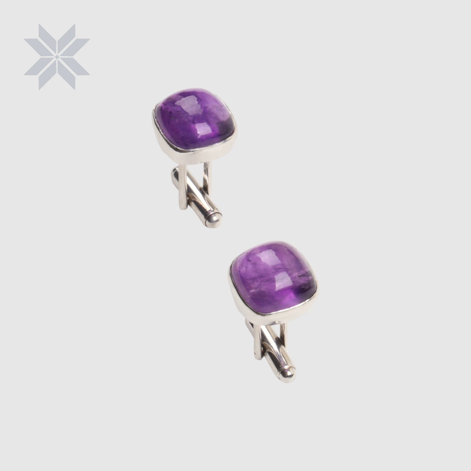 Amethyst Quartz Stone Cufflinks