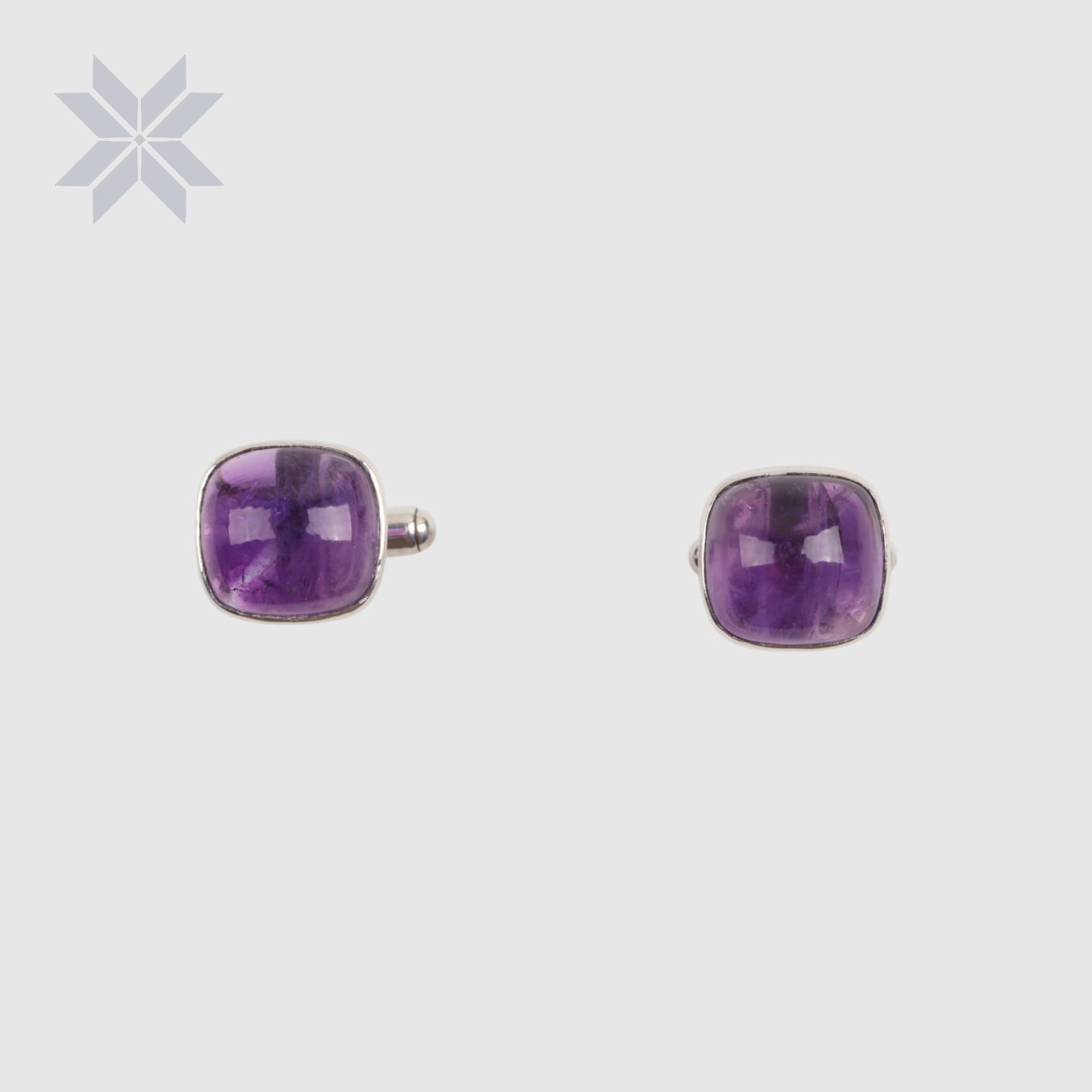 Amethyst Quartz Stone Cufflinks