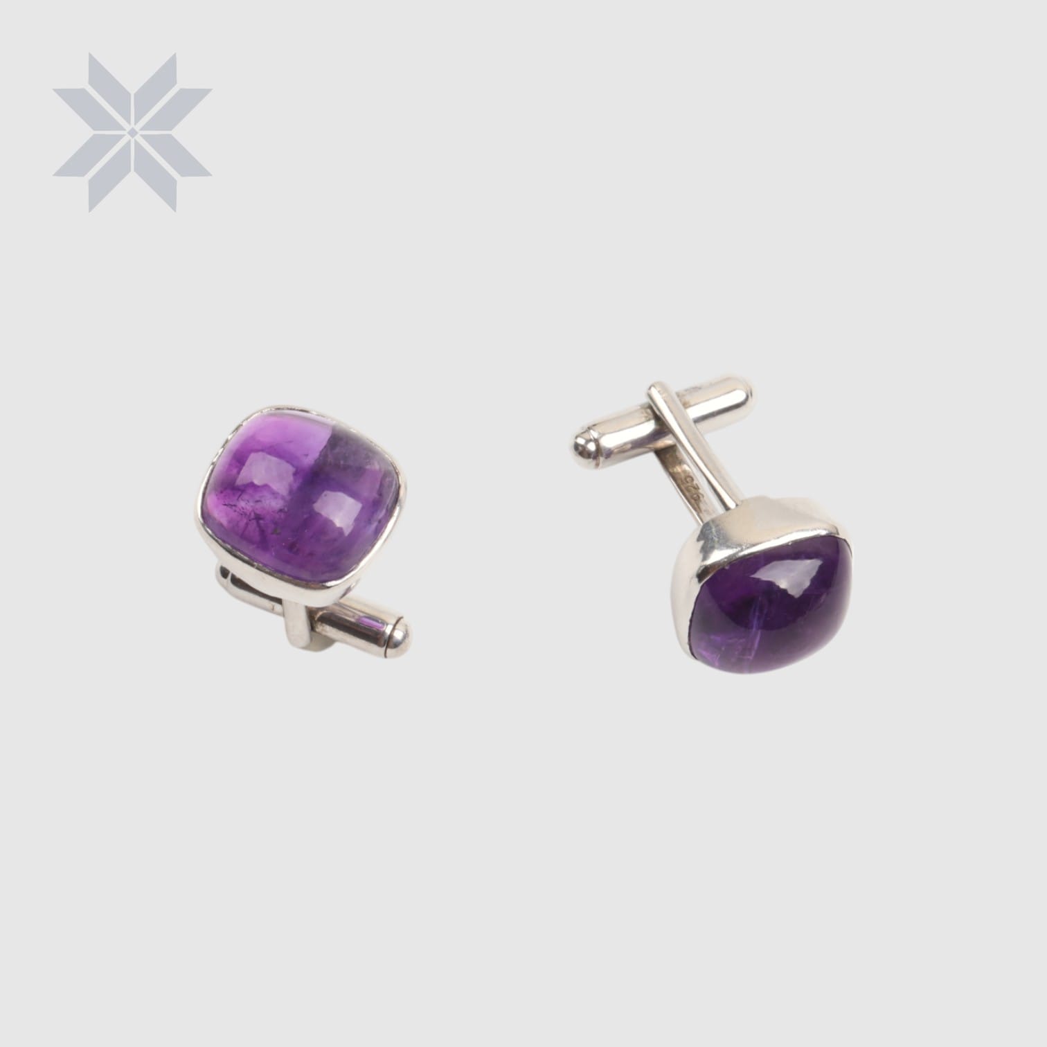 Amethyst Quartz Stone Cufflinks