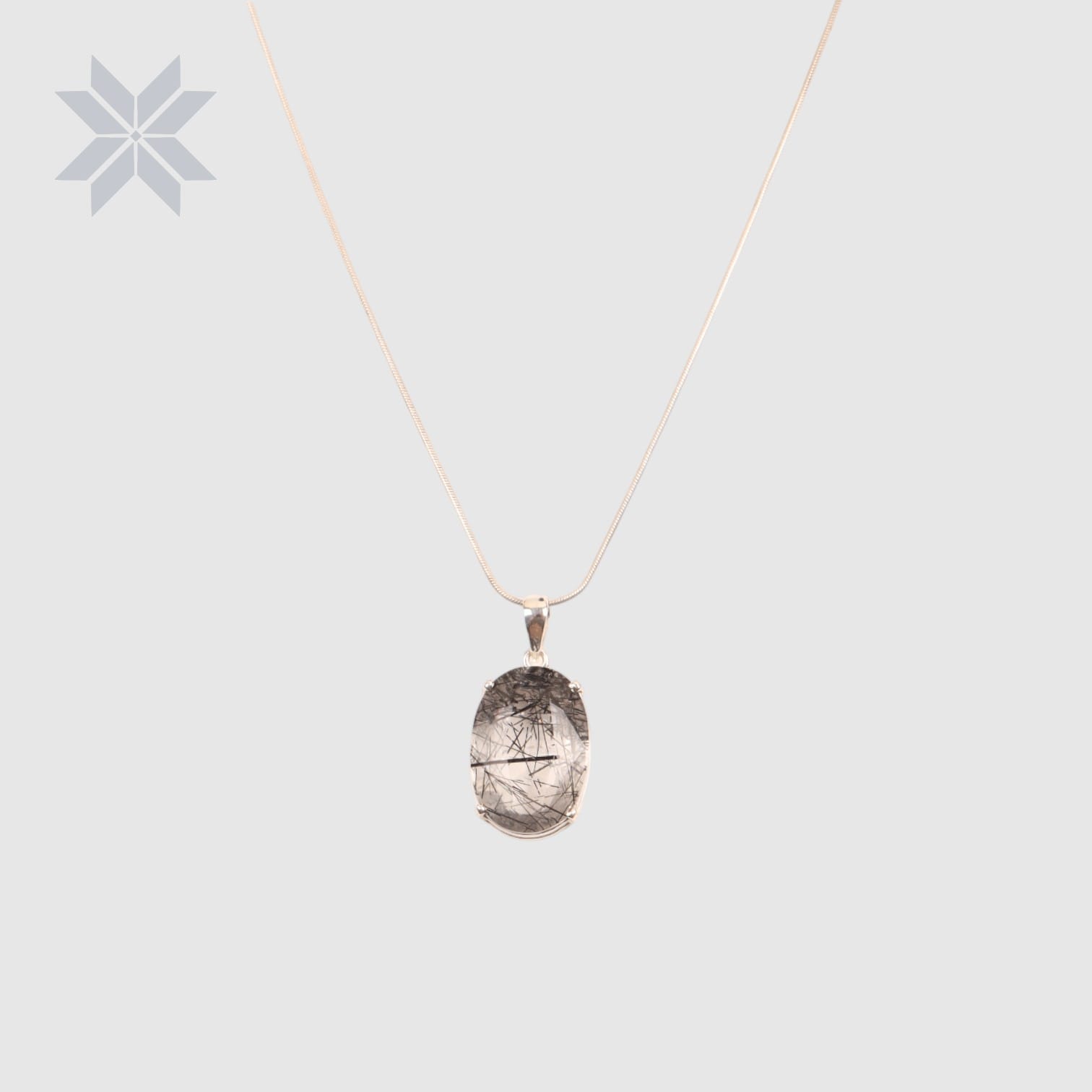 Tourmaline Quartz Jewelry Set | Necklace & Earrings | Sterling Silver-Handmade