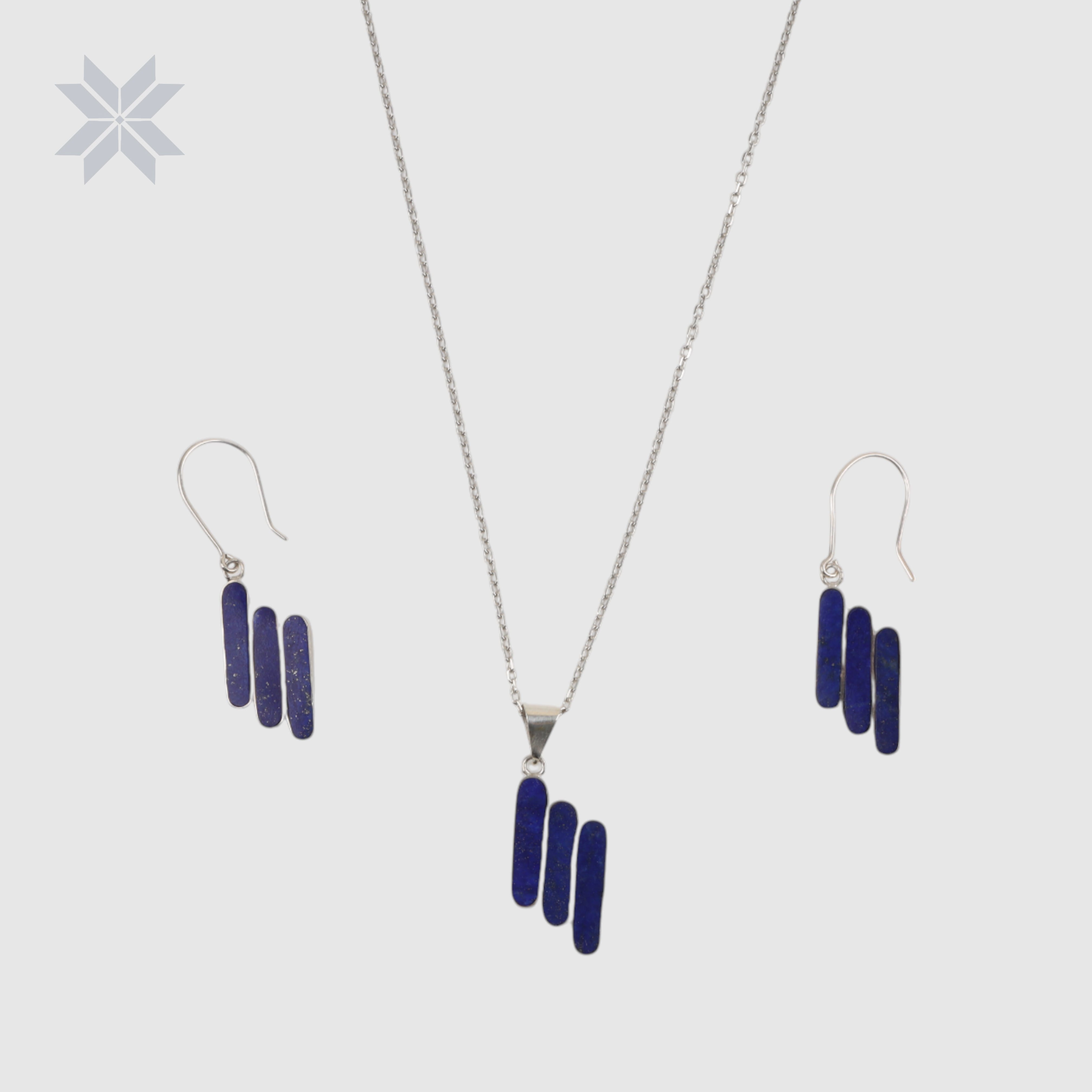 Lapis Lazuli Stones  Earning, Ring and Necklace Jewelry Set