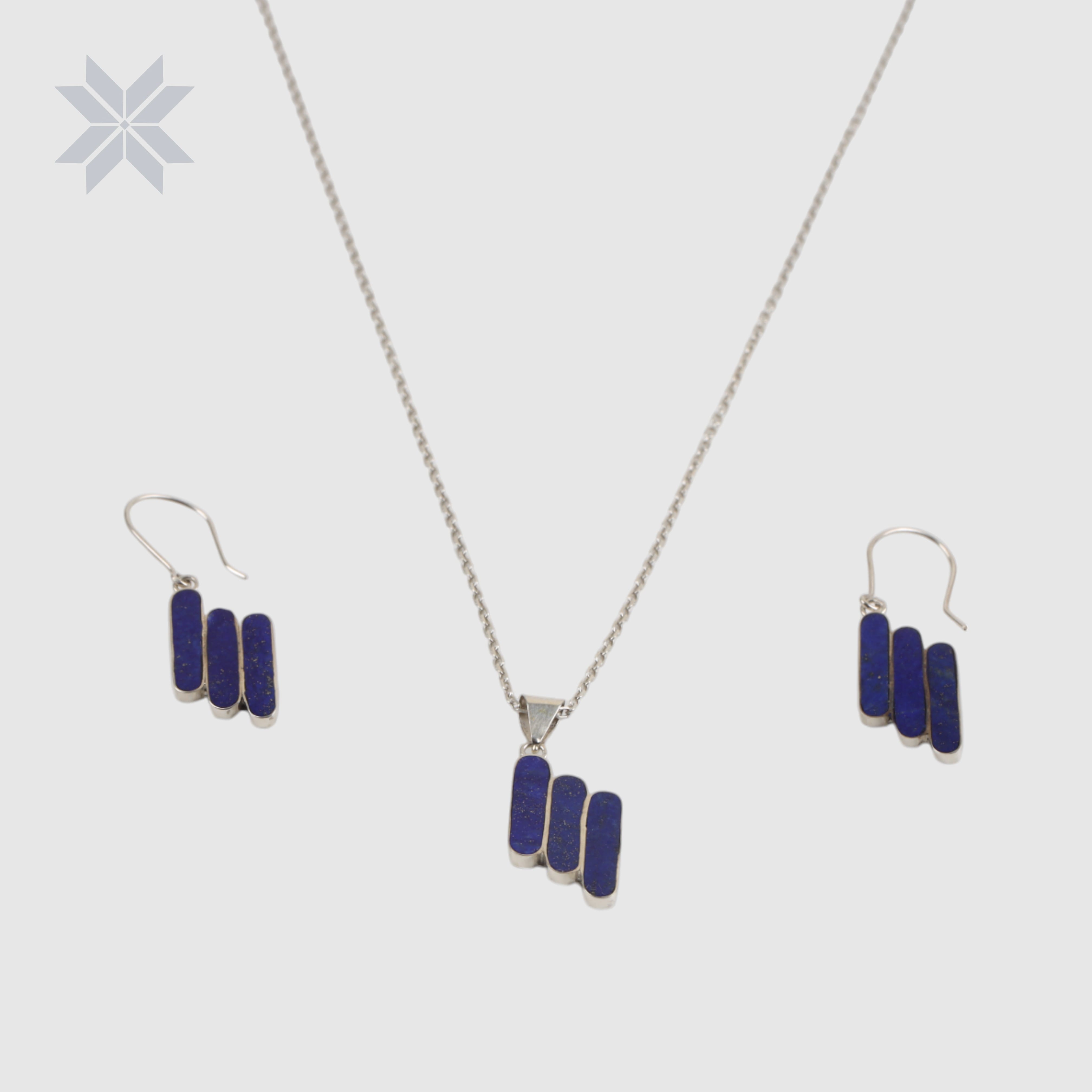 Lapis Lazuli Stones  Earning, Ring and Necklace Jewelry Set