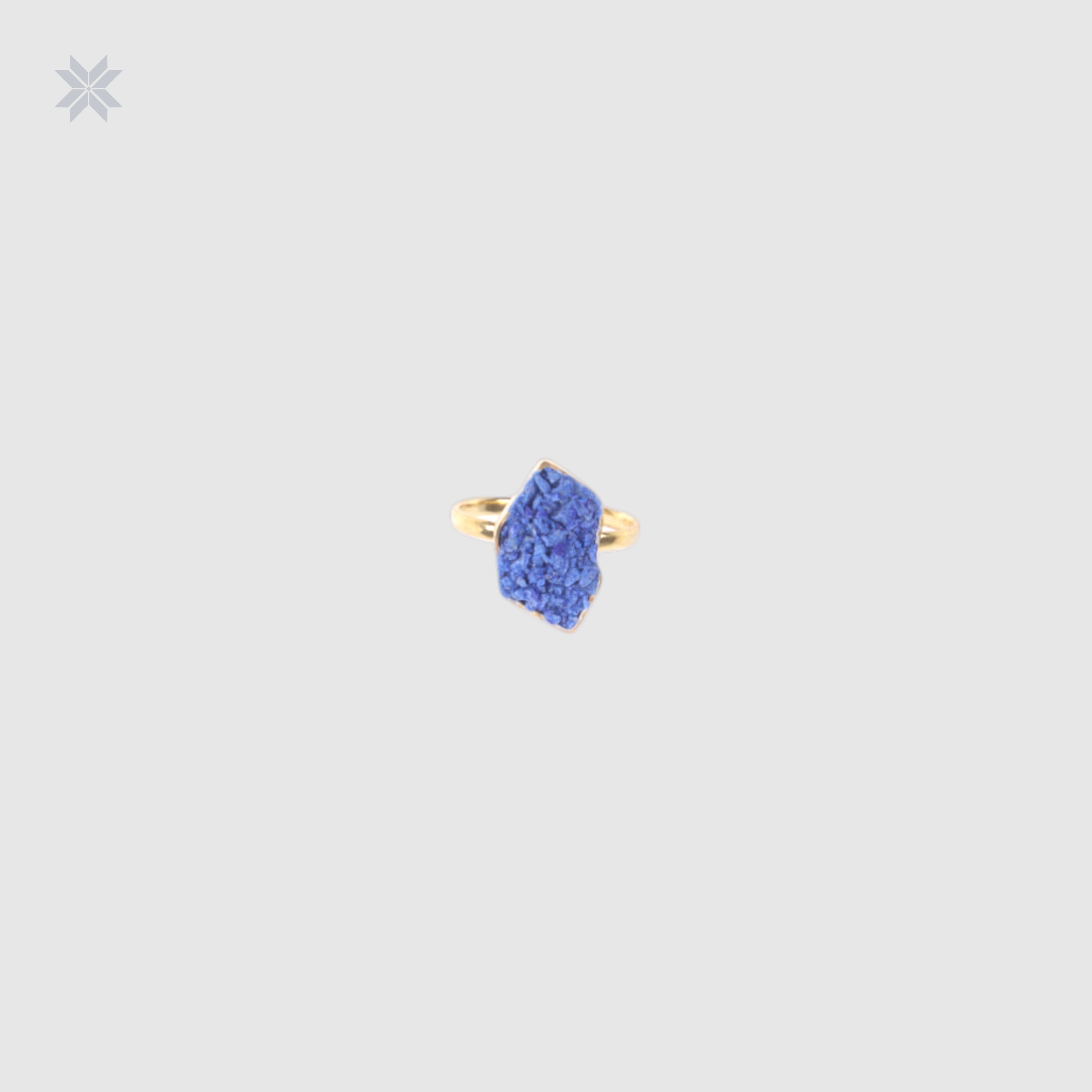 Handmade Lapis Lazuli Ring – Gold-Plated Silver