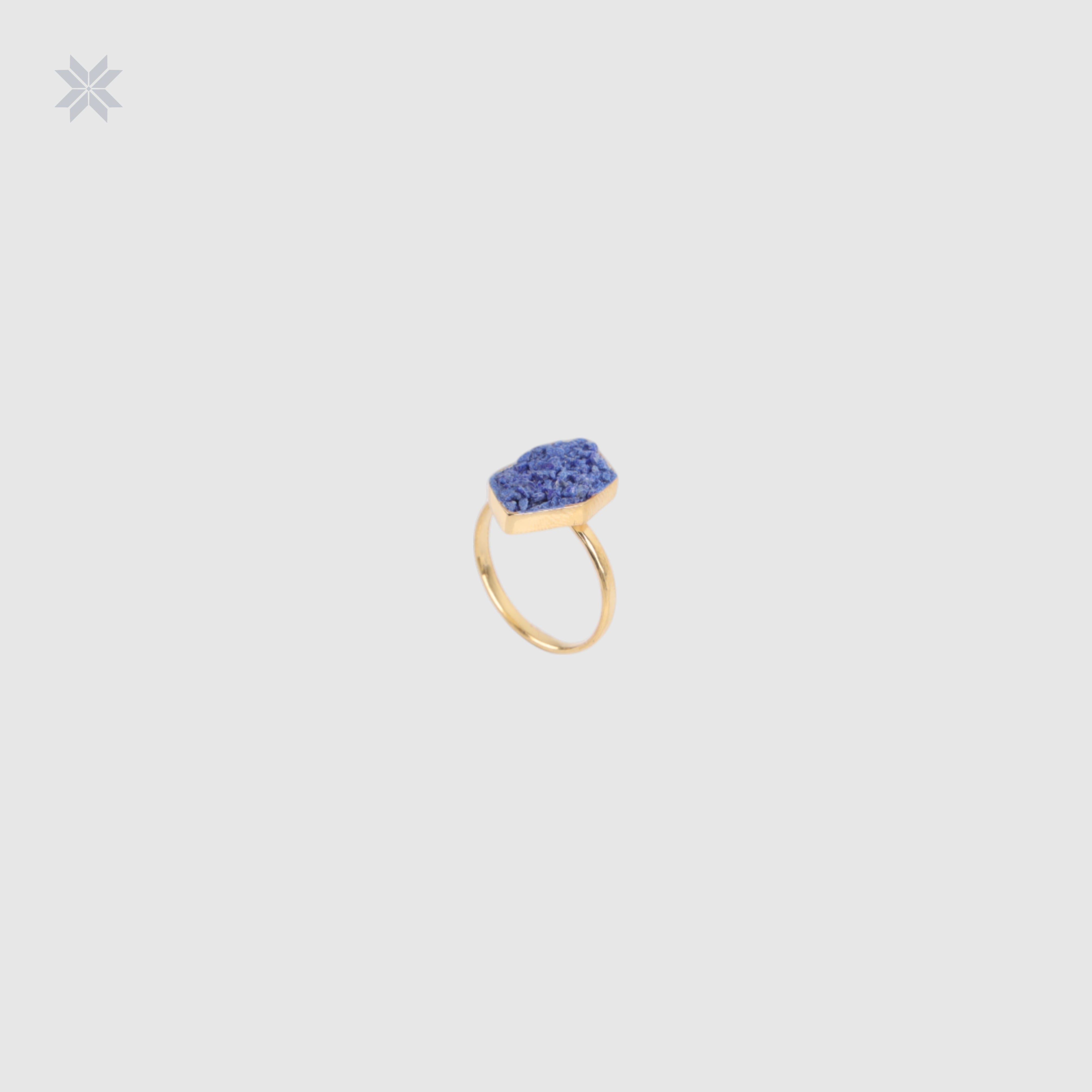Handmade Lapis Lazuli Ring – Gold-Plated Silver