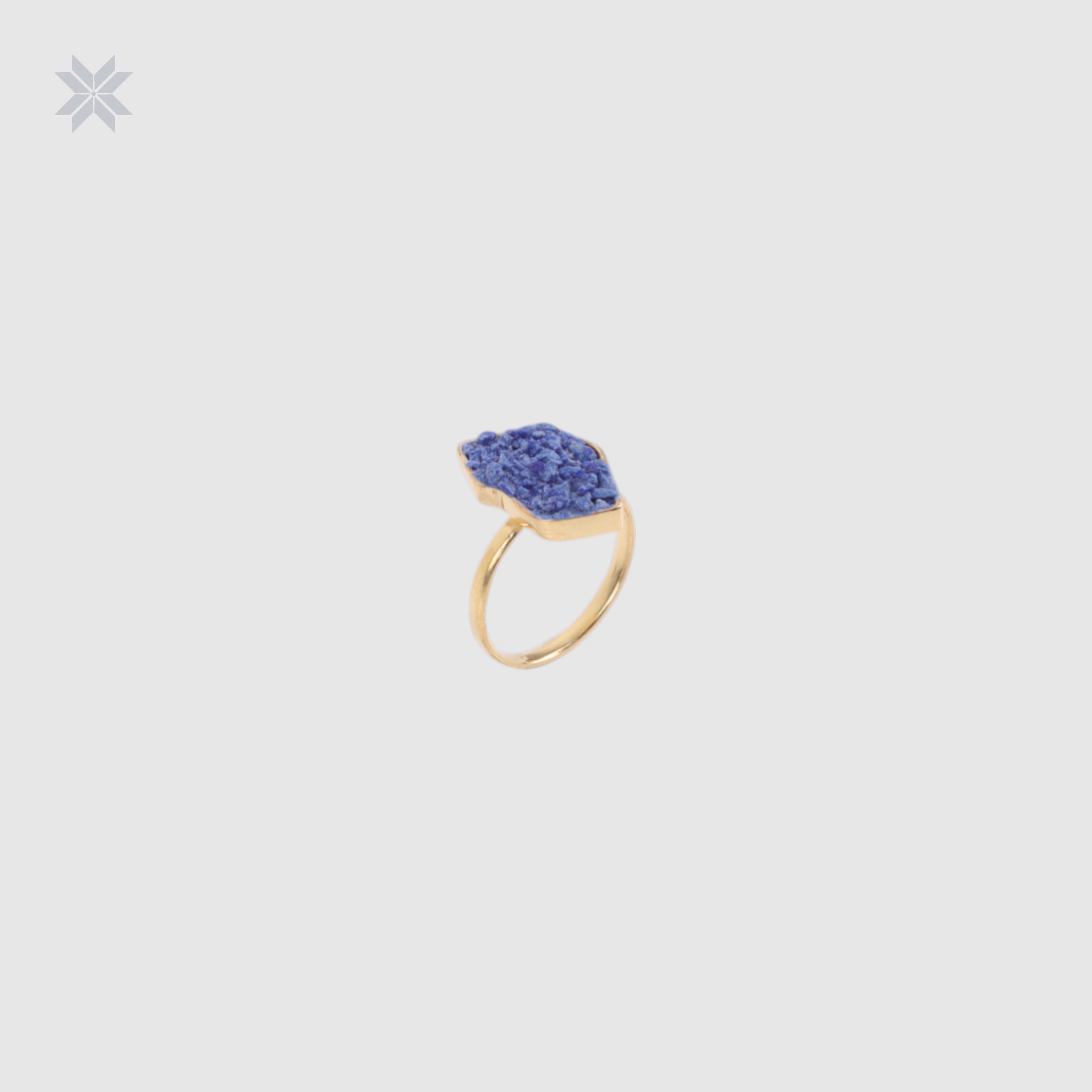 Handmade Lapis Lazuli Ring – Gold-Plated Silver