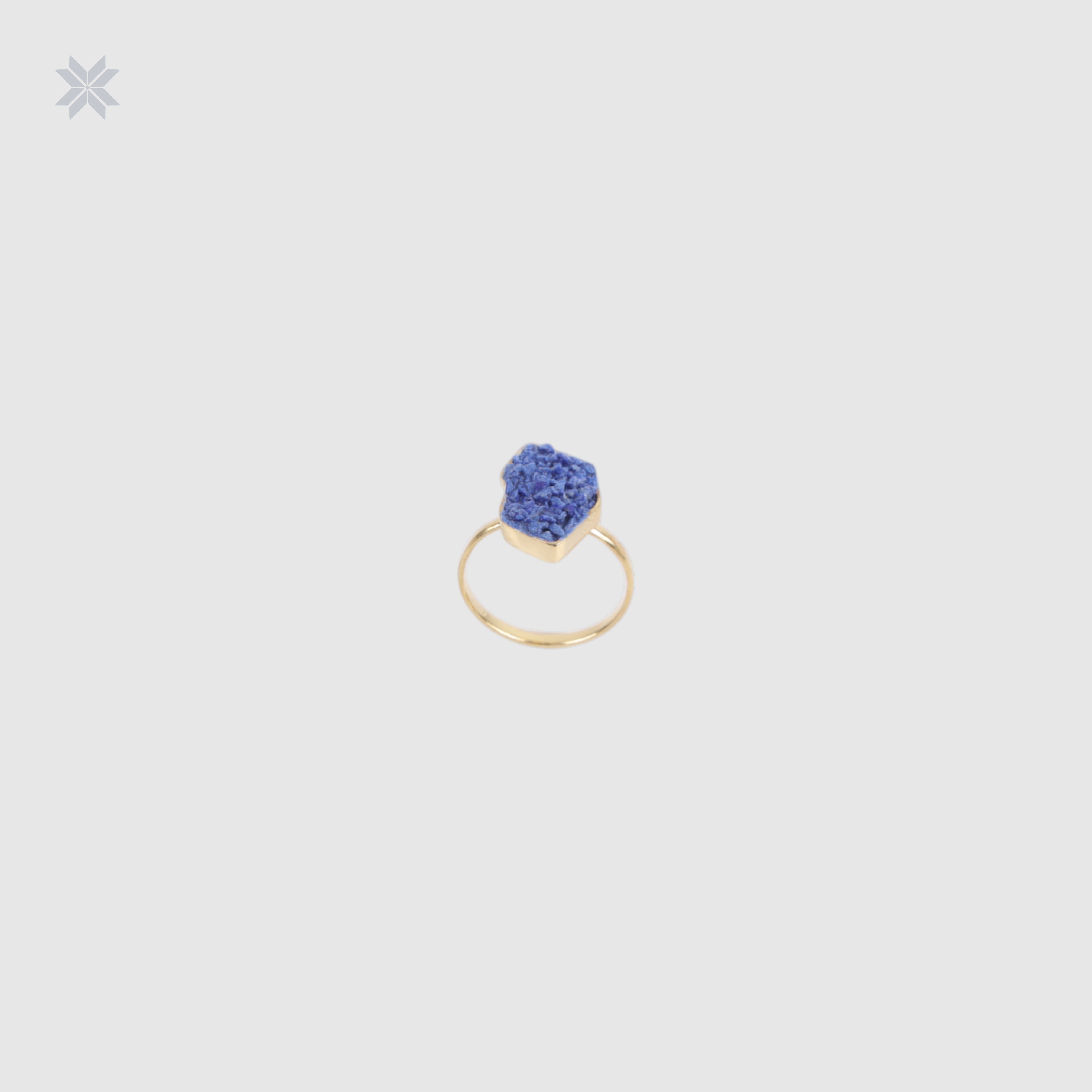 Handmade Lapis Lazuli Ring – Gold-Plated Silver