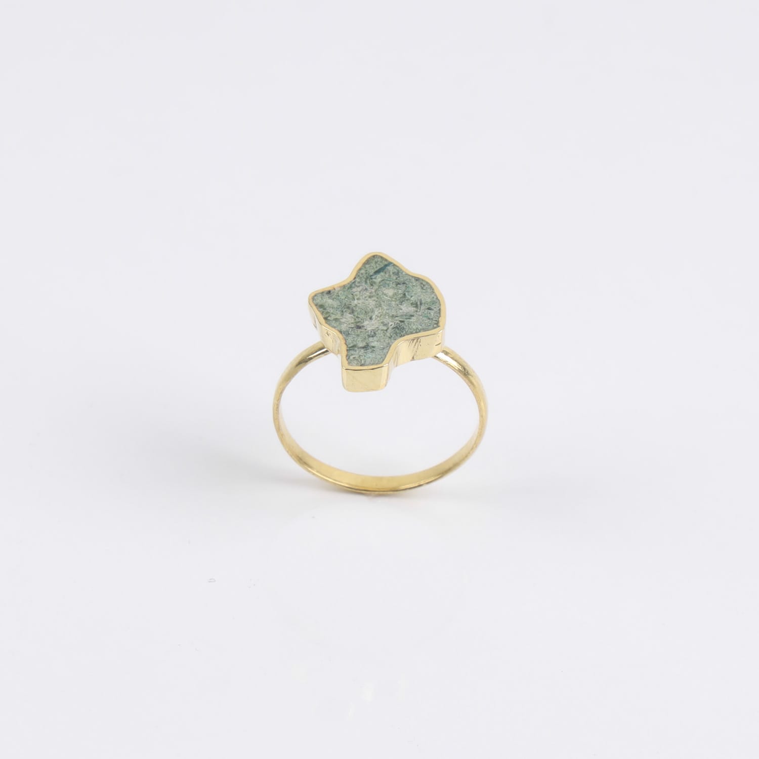 Handmade Bamiyan Turquoise Ring  Gold Plated Silver
