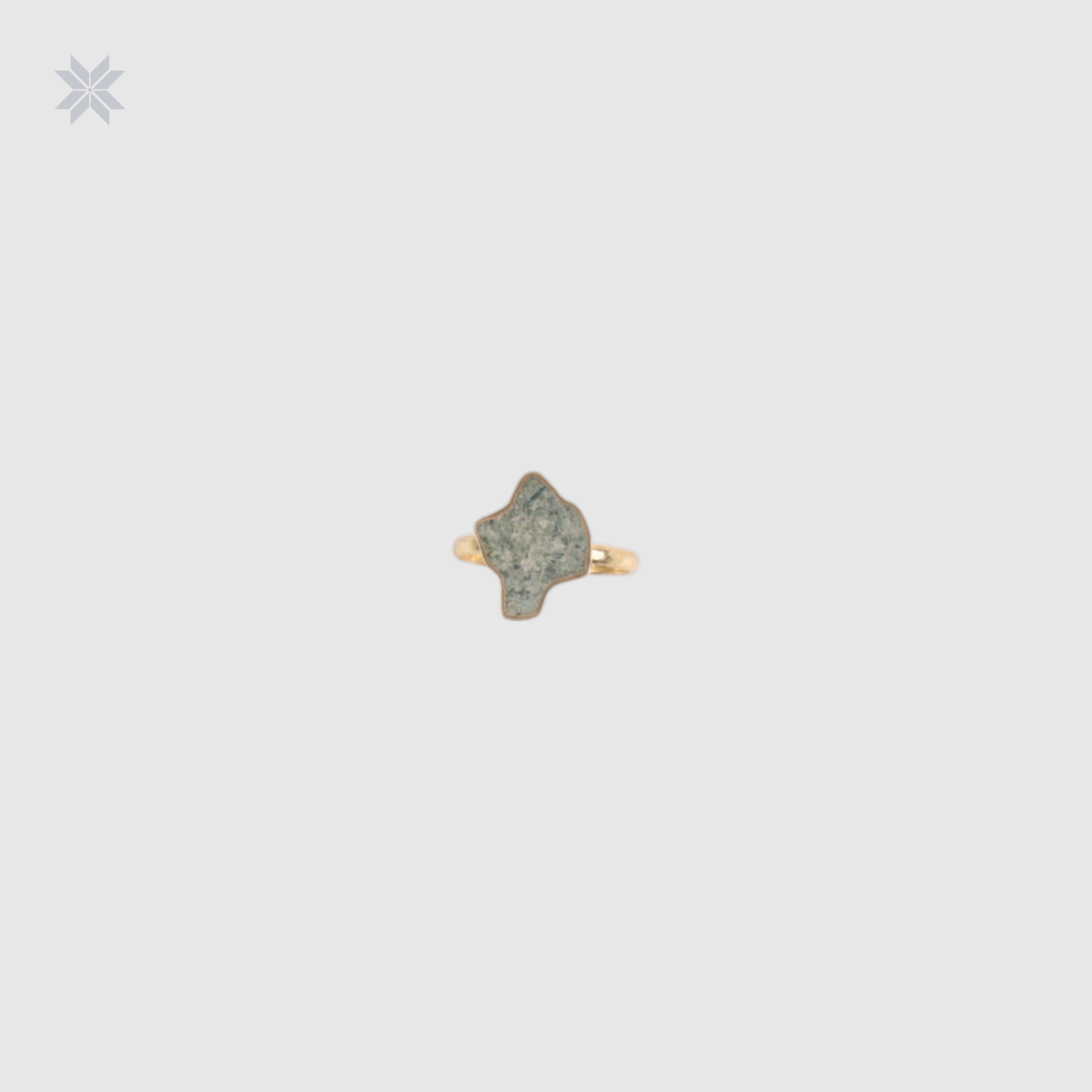 Handmade Bamiyan Turquoise Ring  Gold Plated Silver