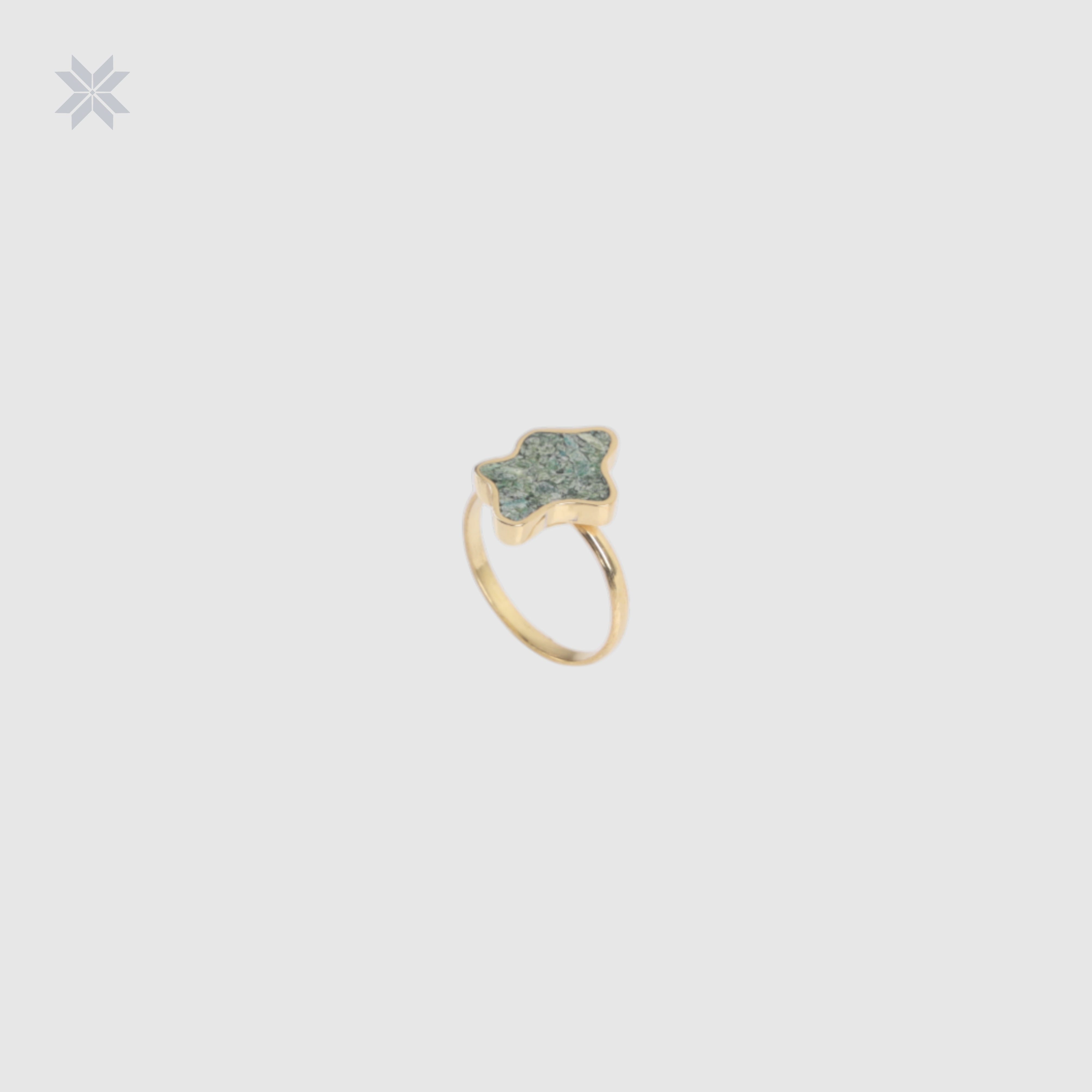 Handmade Bamiyan Turquoise Star Ring