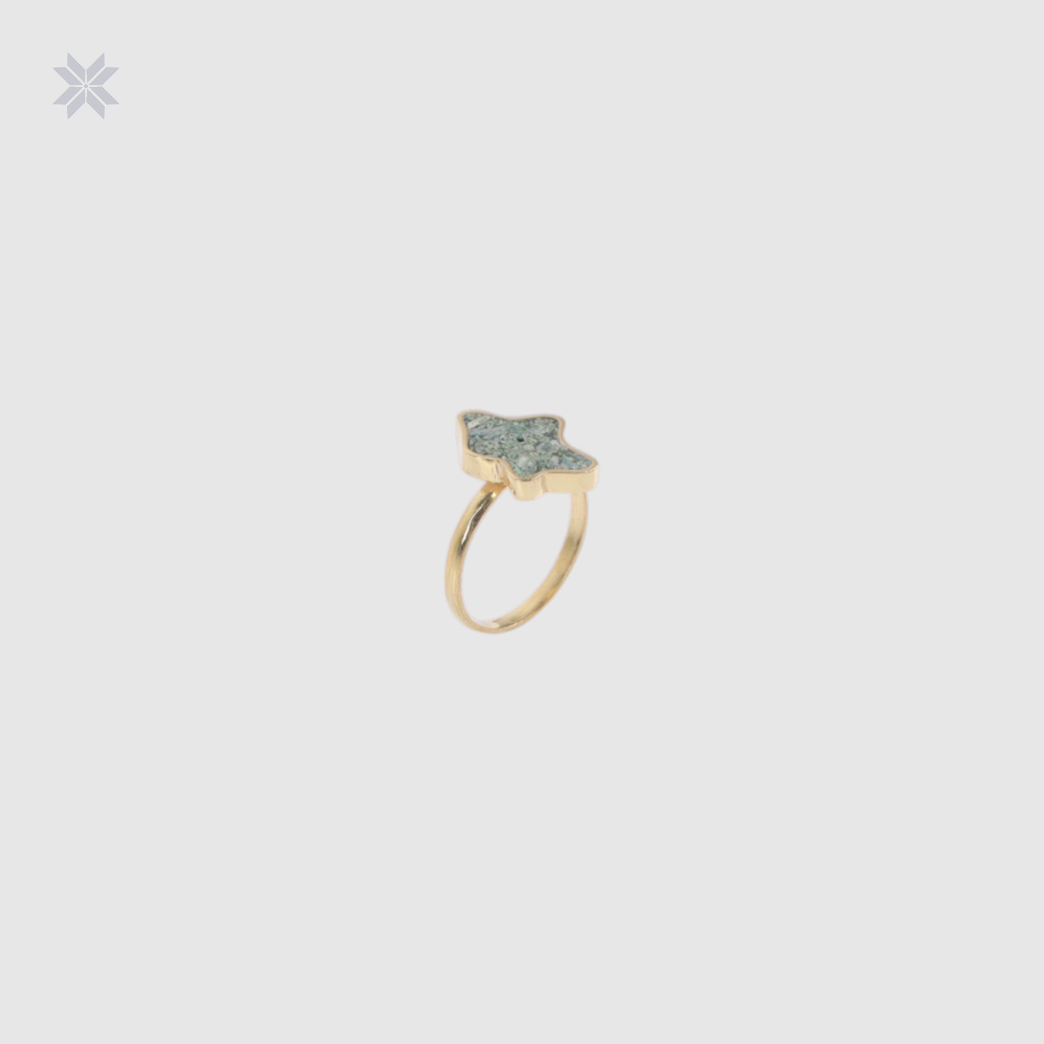Handmade Bamiyan Turquoise Star Ring