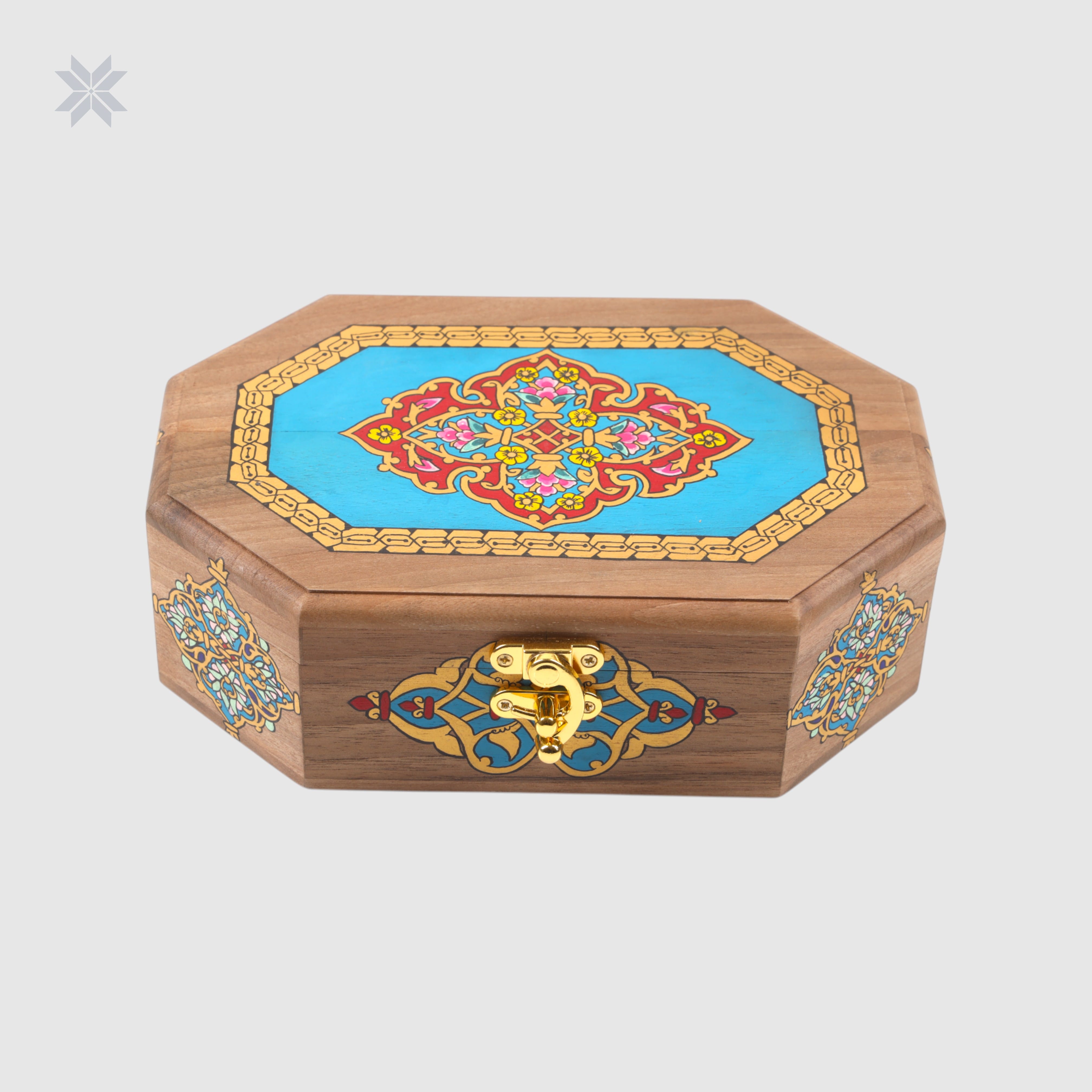 Miniature Jewelry Box made of Walnut Wood Handmade