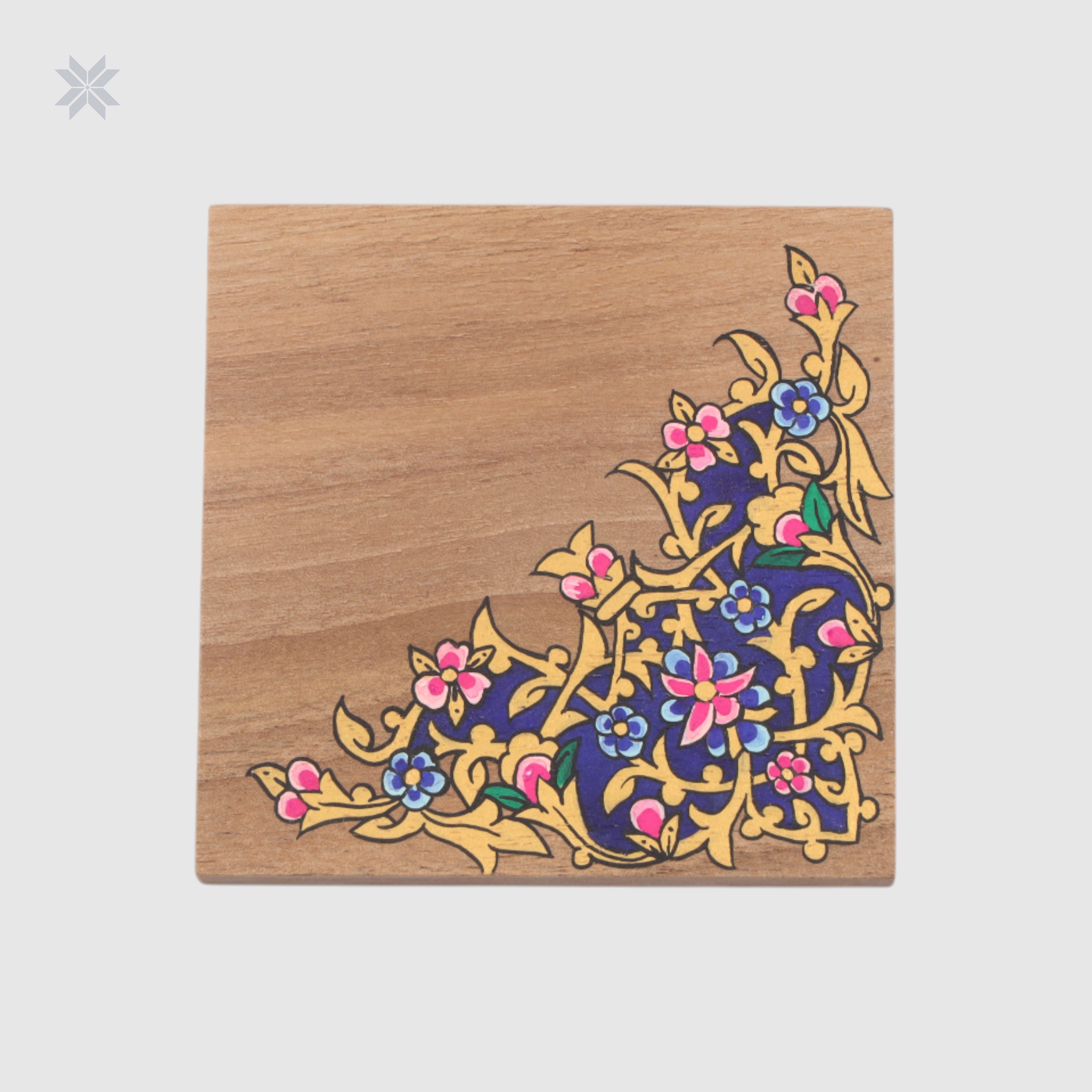 Coasters Miniature Wooden Coasters, Afghan Art