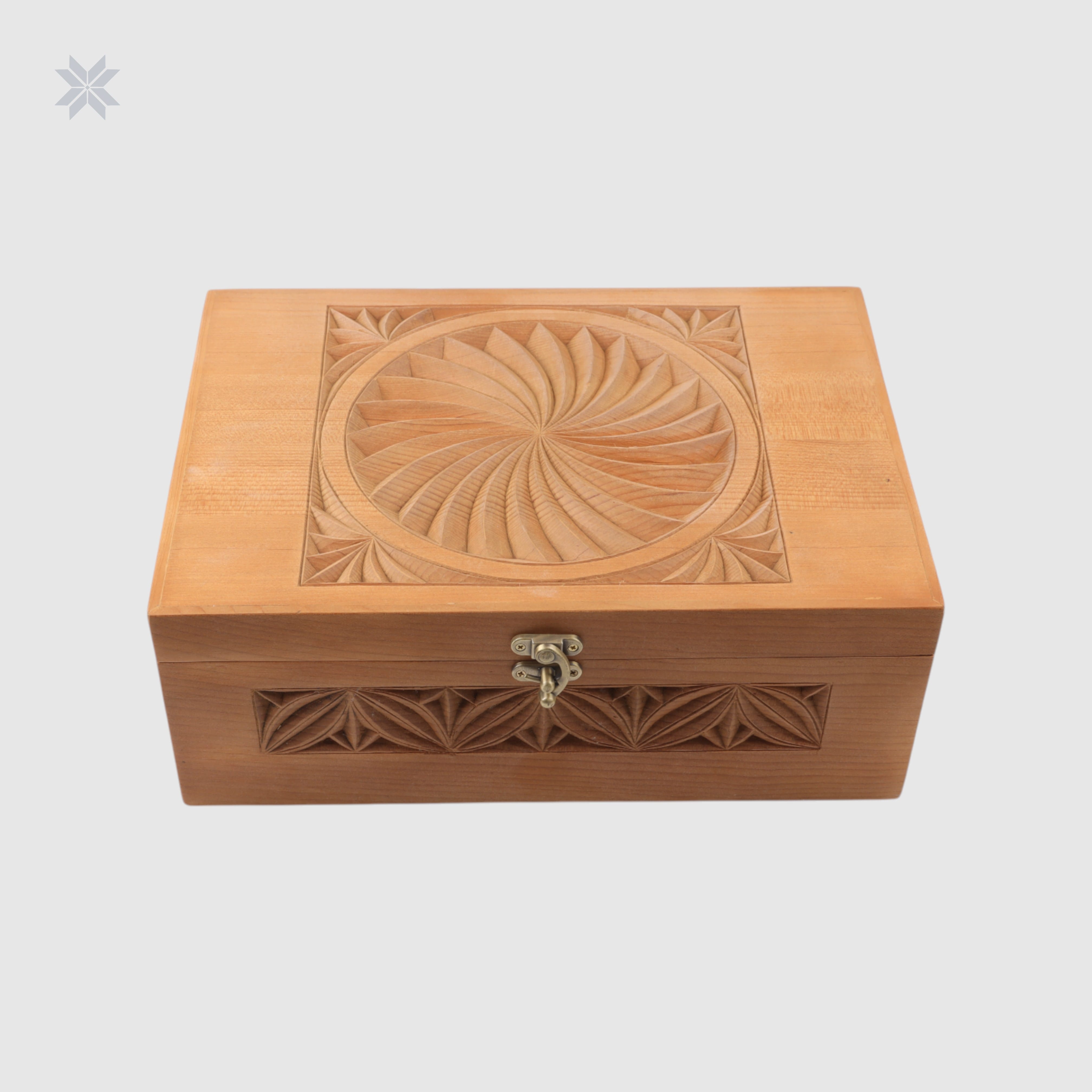 Wooden Box with Nooristani Carving, Large Size
