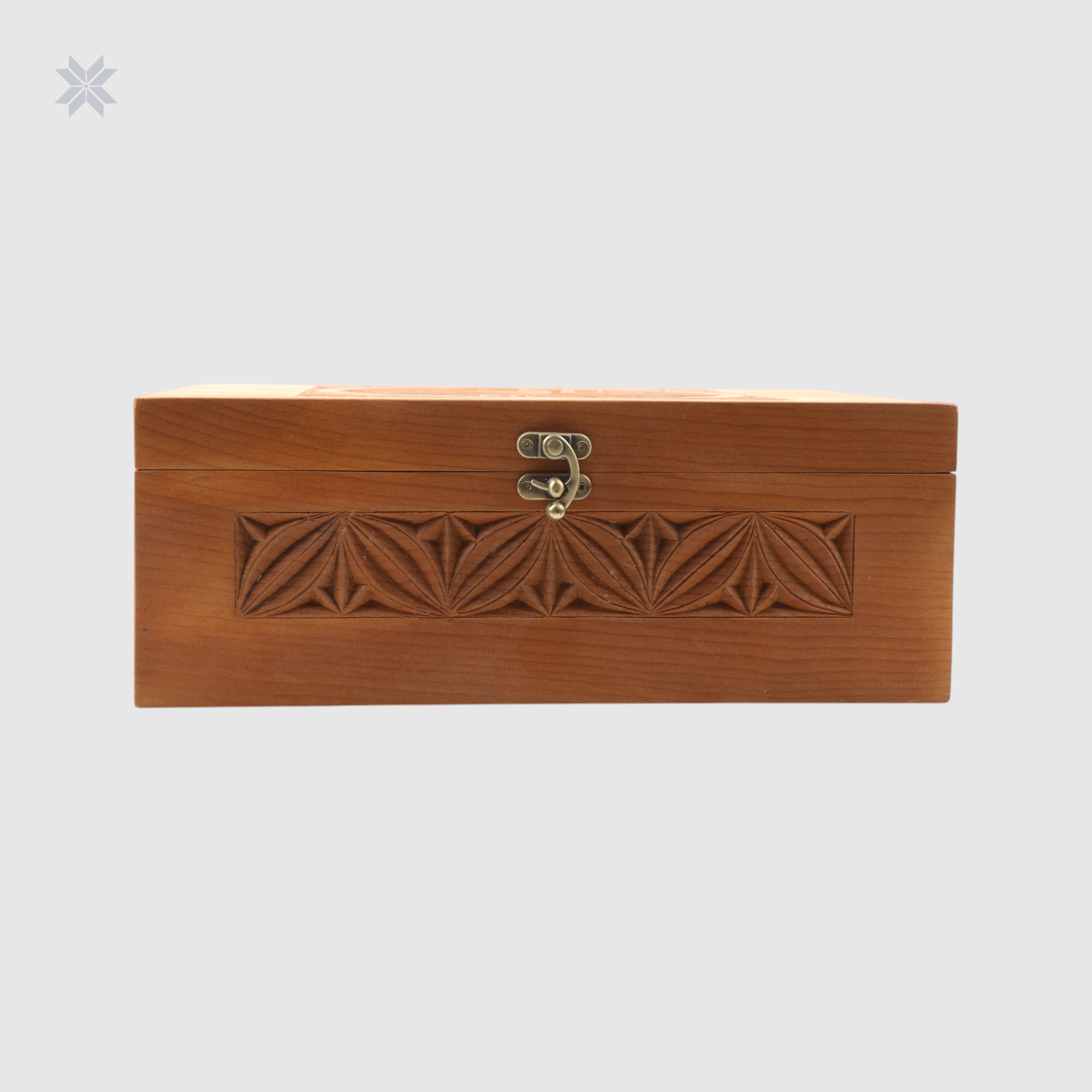 Wooden Box with Nooristani Carving, Large Size