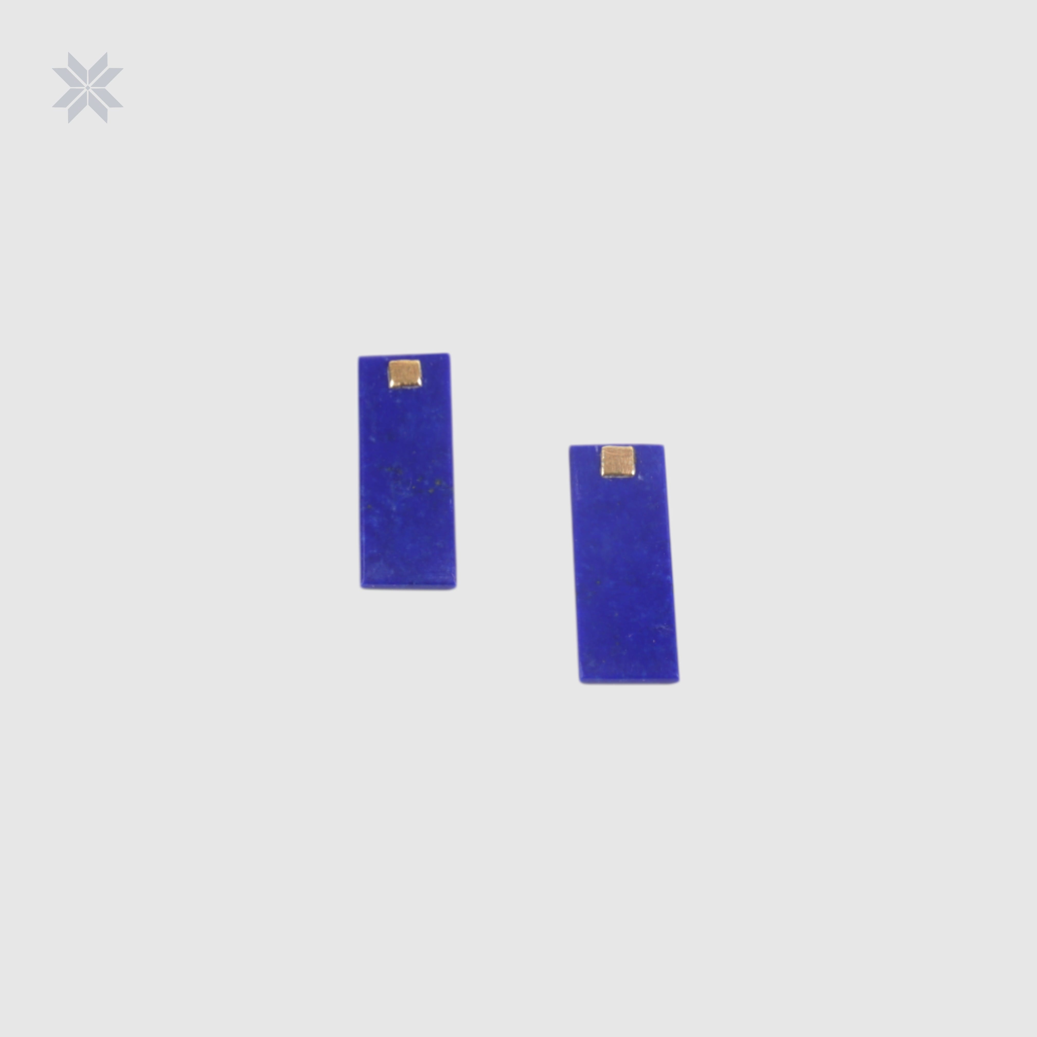 Handmade Rectangular Lapis Lazuli Stud Earrings