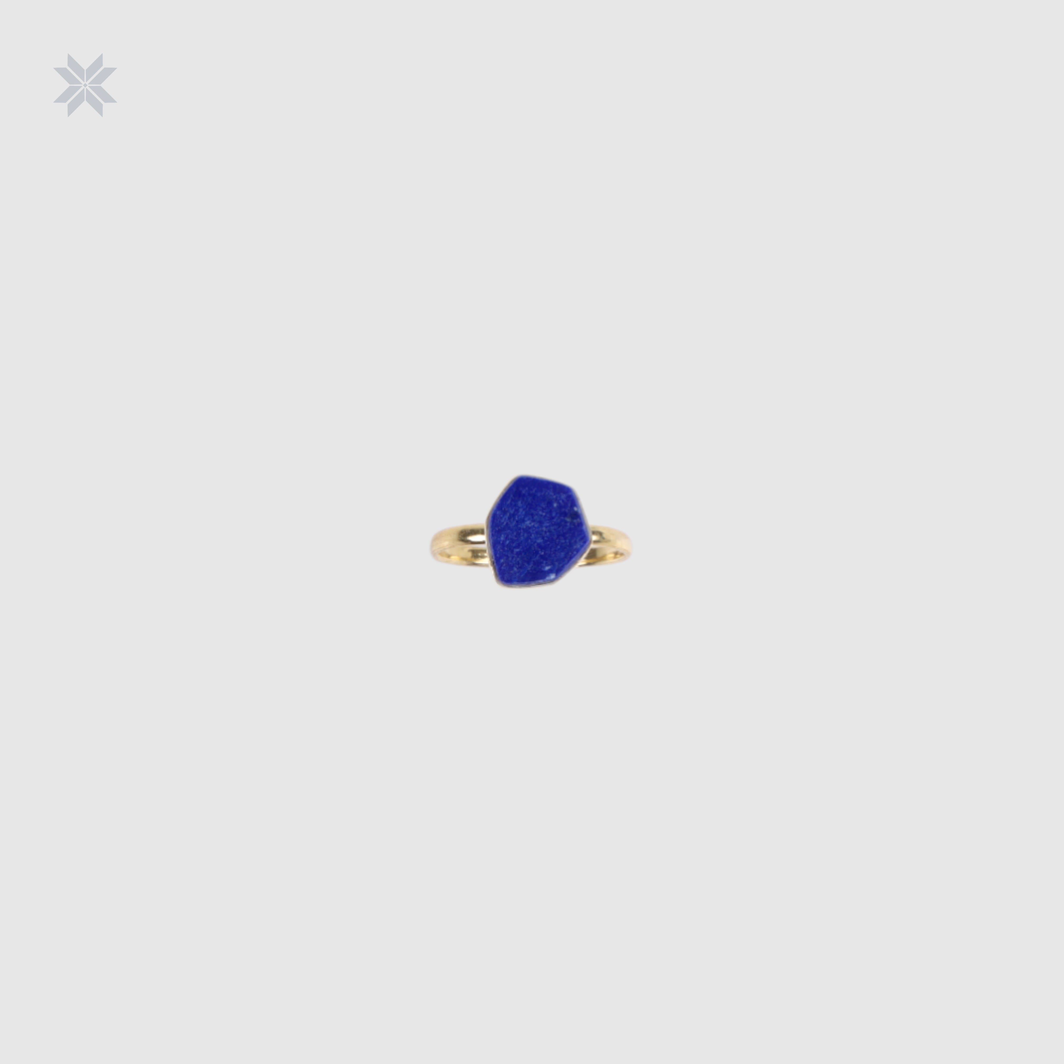 Handmade Lapis Lazuli Women Ring – Gold Plated Silver