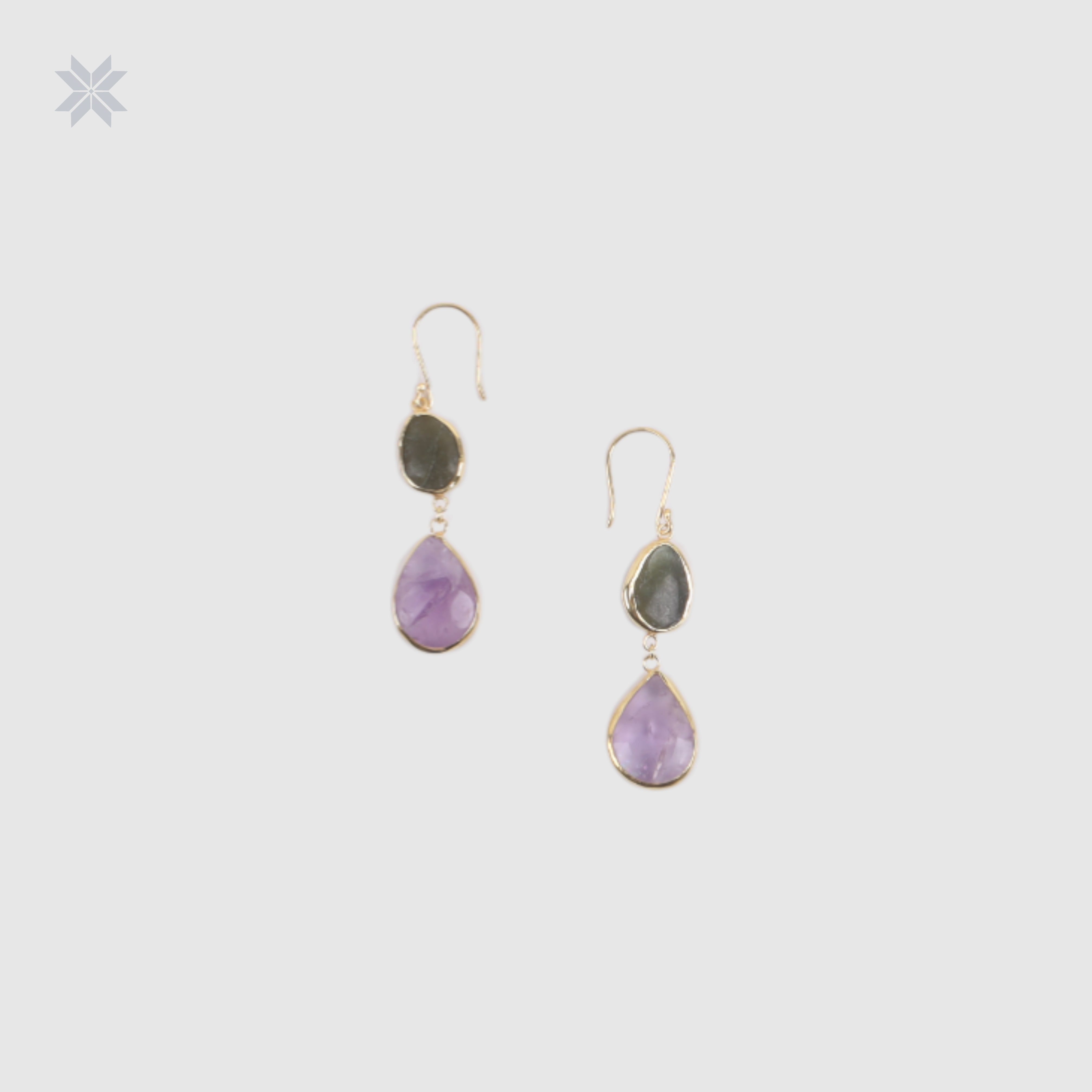 Handmade Minimal Gemstone Women Jewelry Set Ruby & Peridot