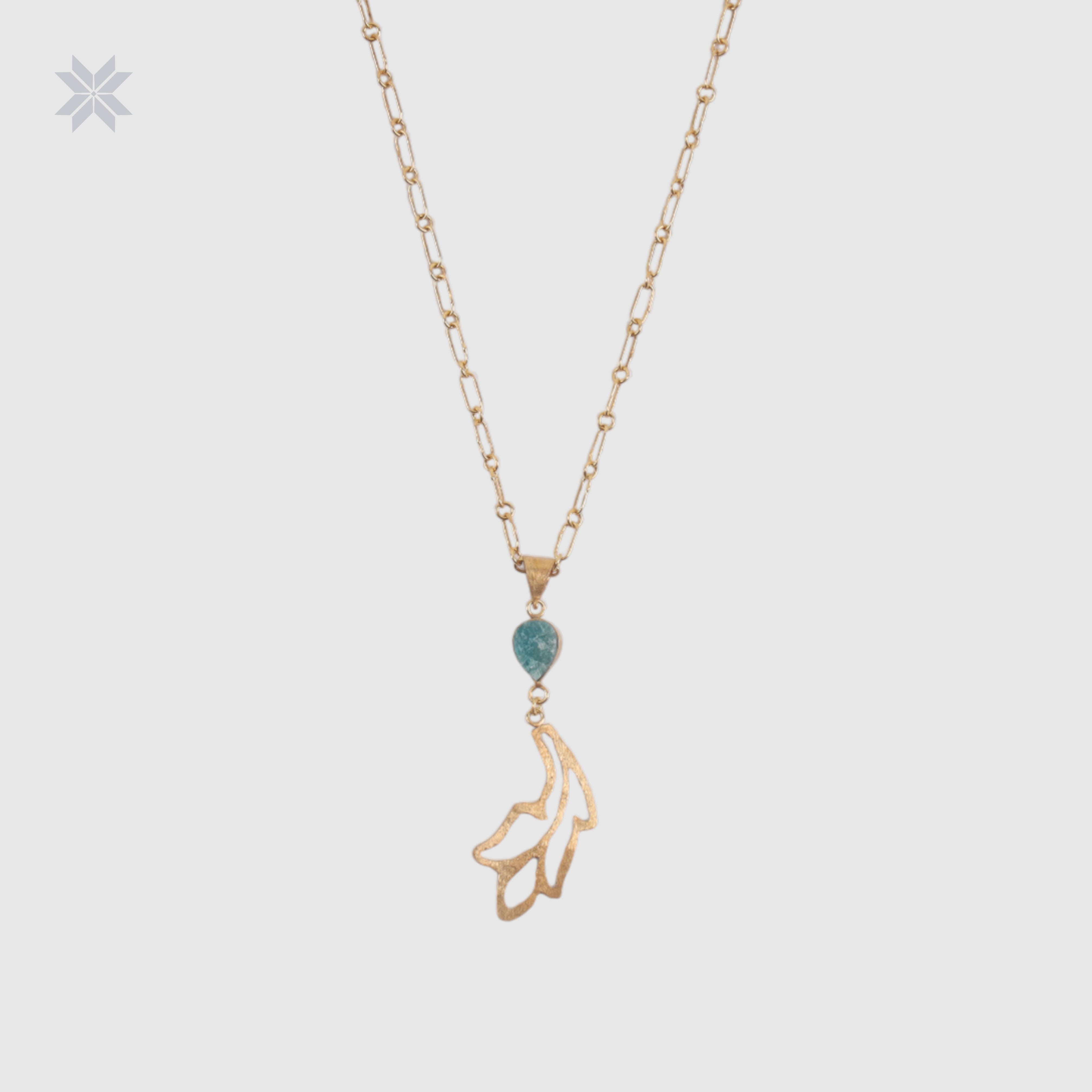 Afghanite Network Women Earrings & Necklace Set
