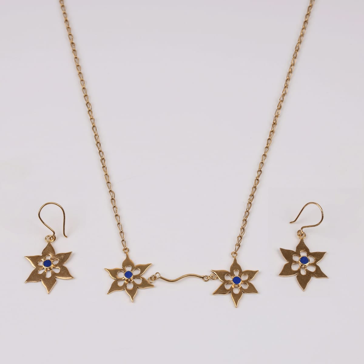 Auraflora Women Necklace & Earrings Gold Plated