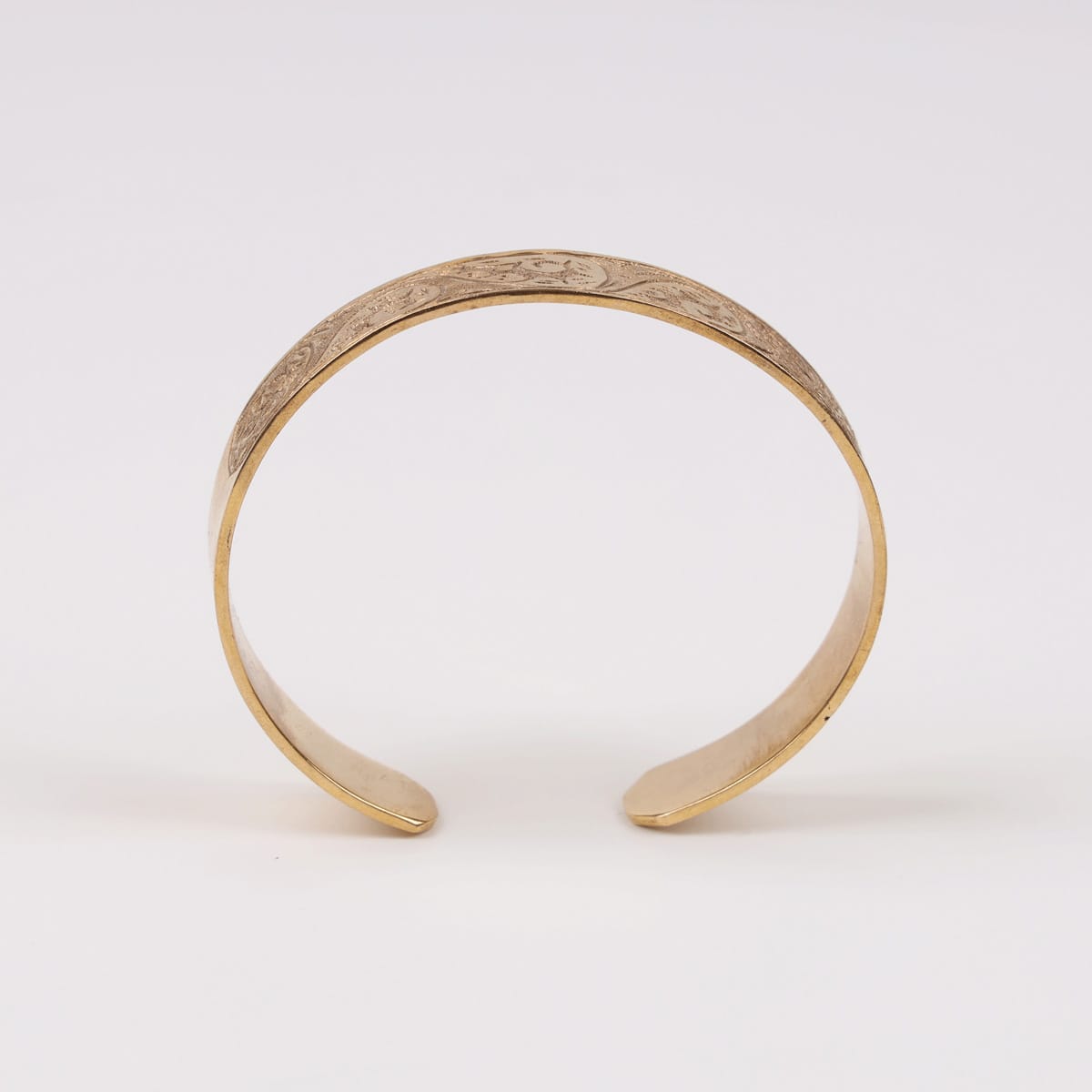 Ornate Gold-Plated Brass Bracelet