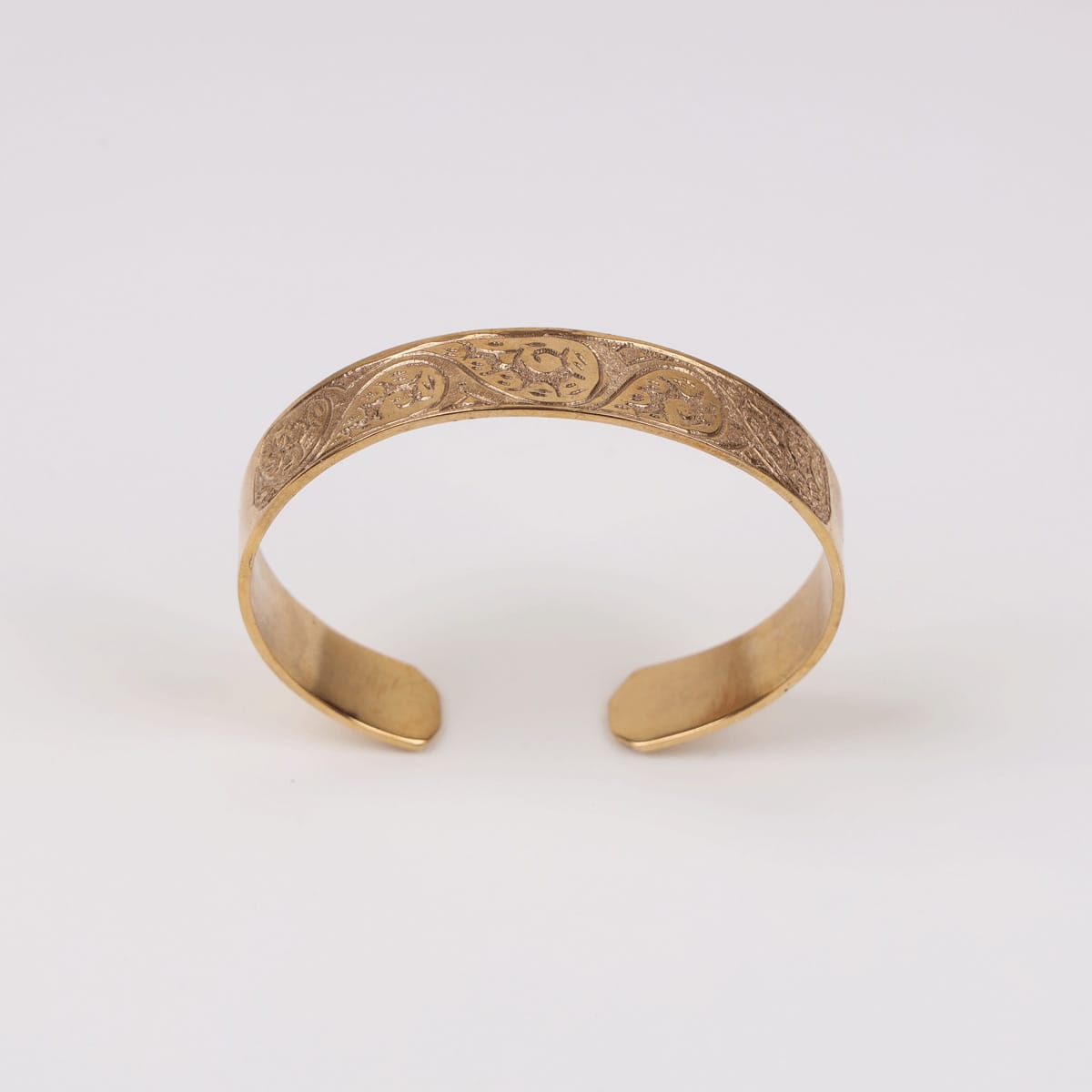 Ornate Gold-Plated Brass Bracelet