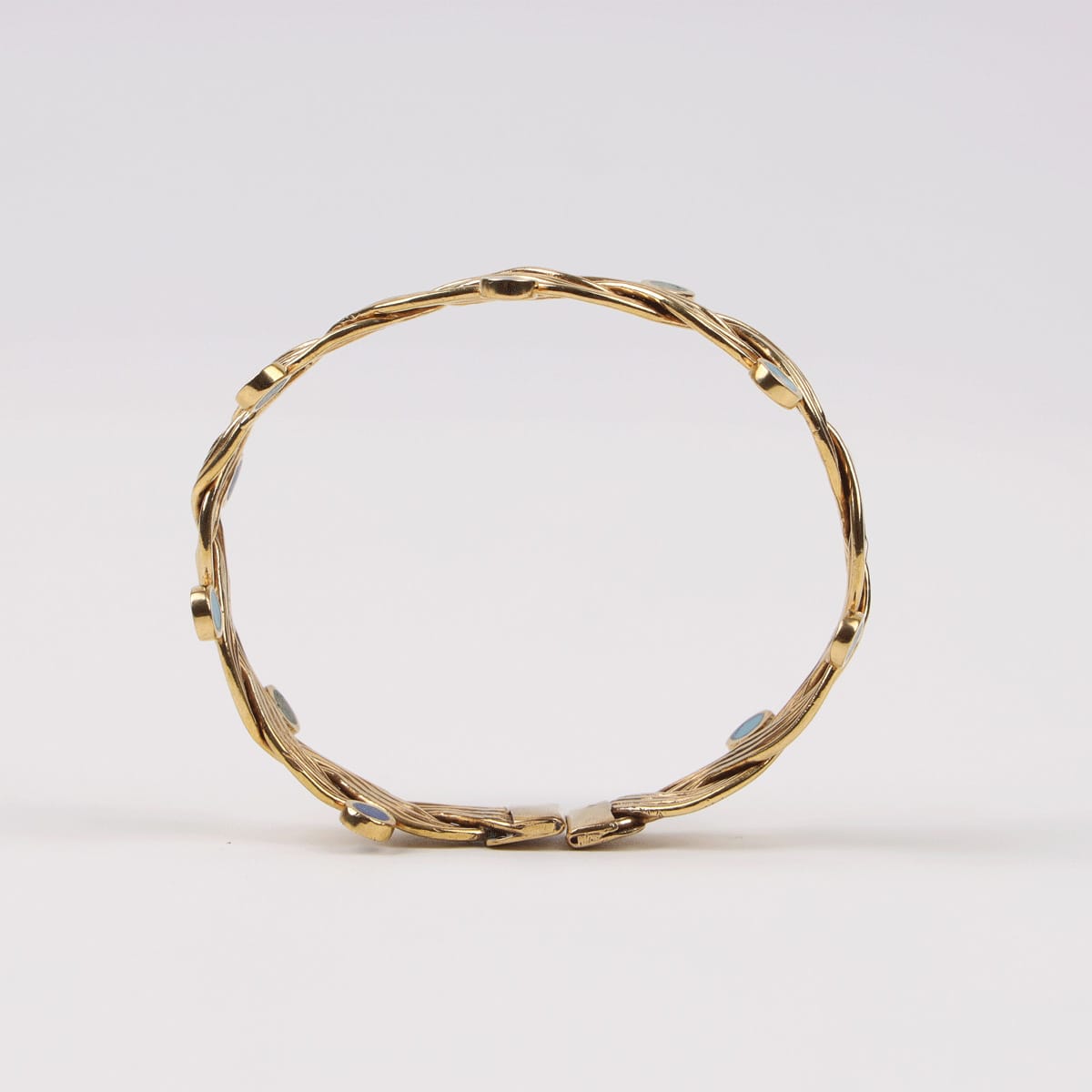 Artisan Touch Gold-Plated Bracelet with Lapis Lazuli & Turquoise