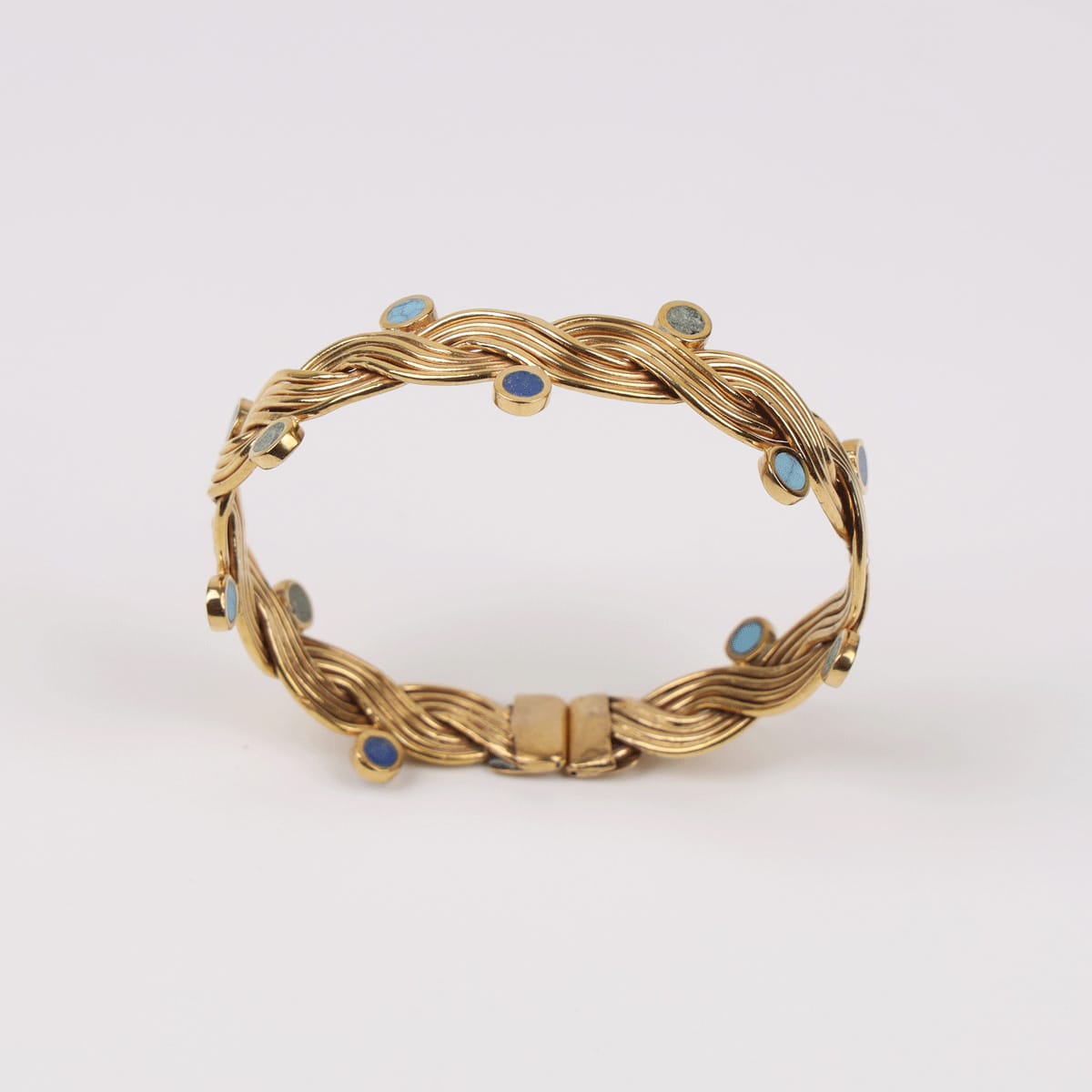 Artisan Touch Gold-Plated Bracelet with Lapis Lazuli & Turquoise