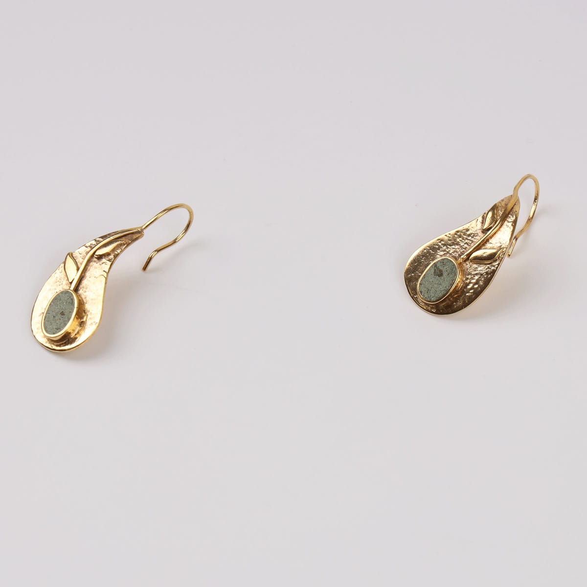 Paira Earrings with Bamyan Turquoise and Gold-Plated Brass
