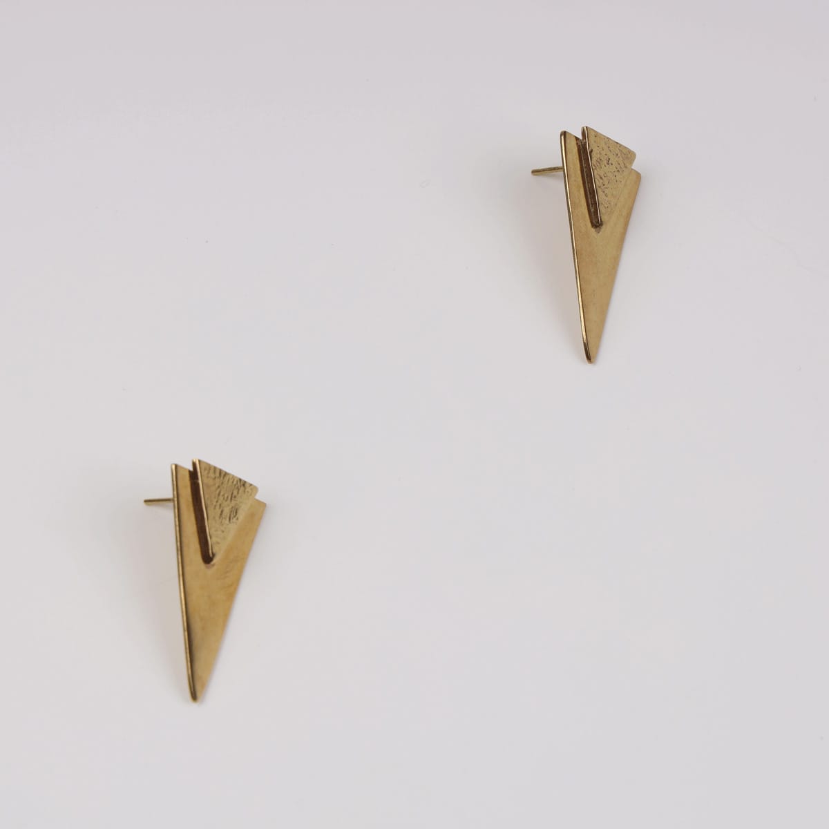 Duo Gold-Plated Brass Earrings