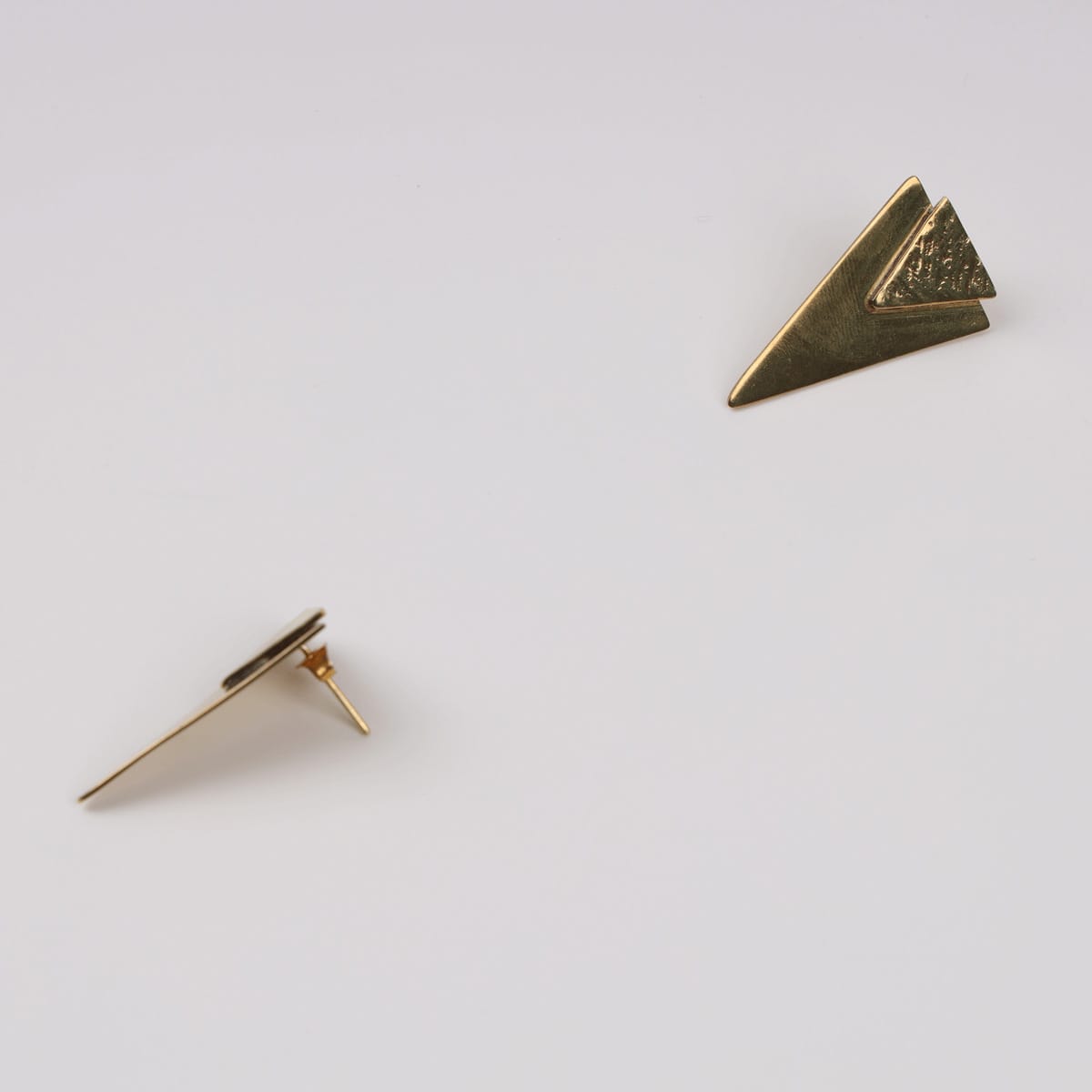 Duo Gold-Plated Brass Earrings