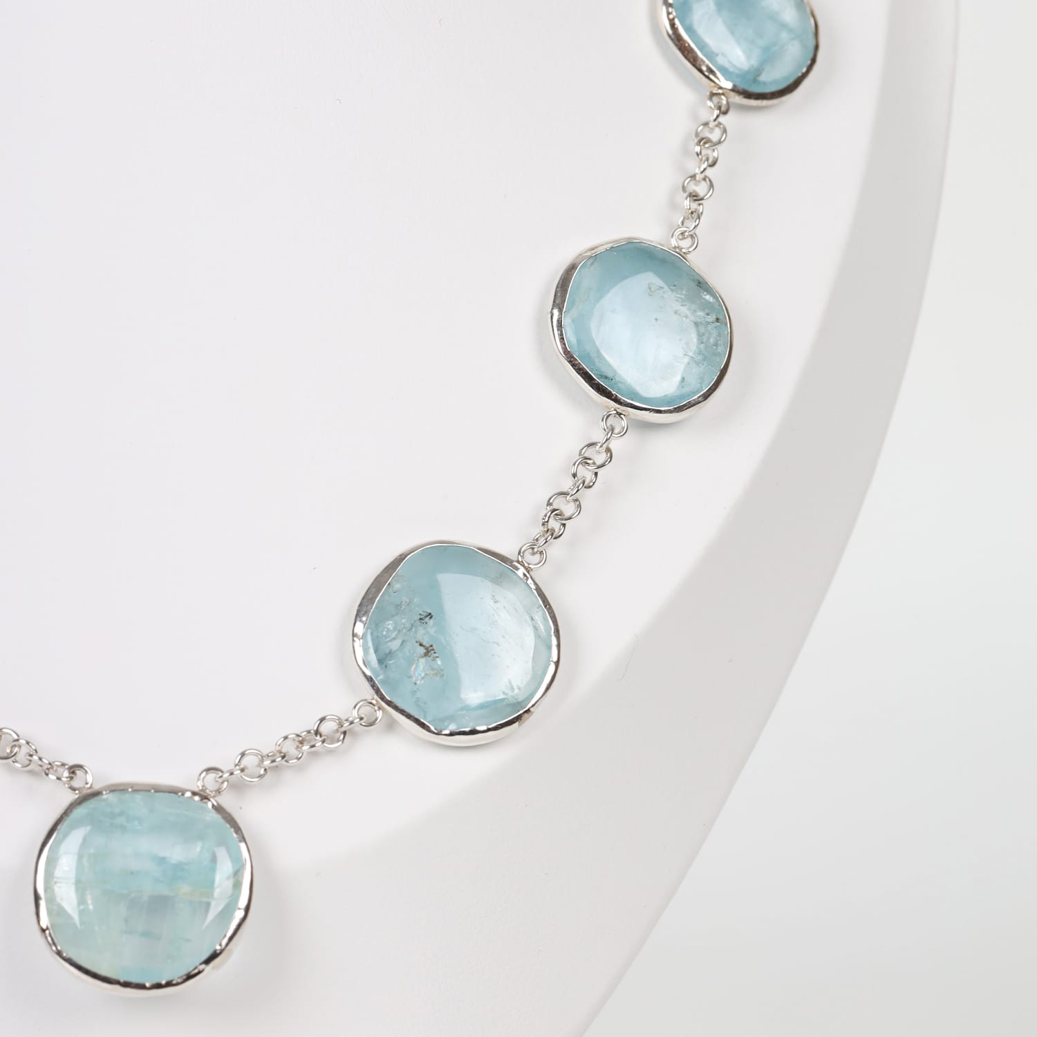 Celestia Gems Necklace Aquamarine and Silver