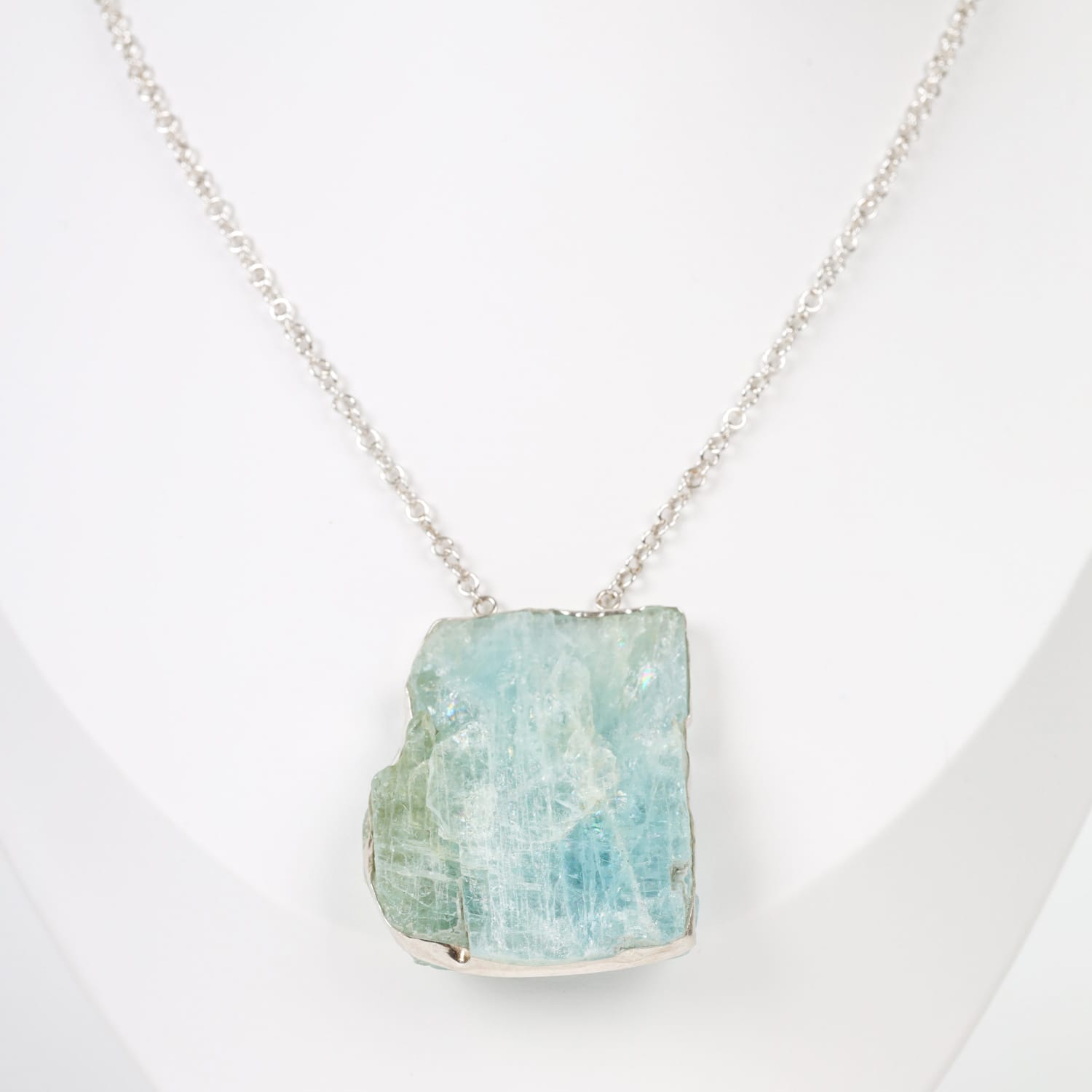 Pendant Sky Drop Aquamarine and Silver