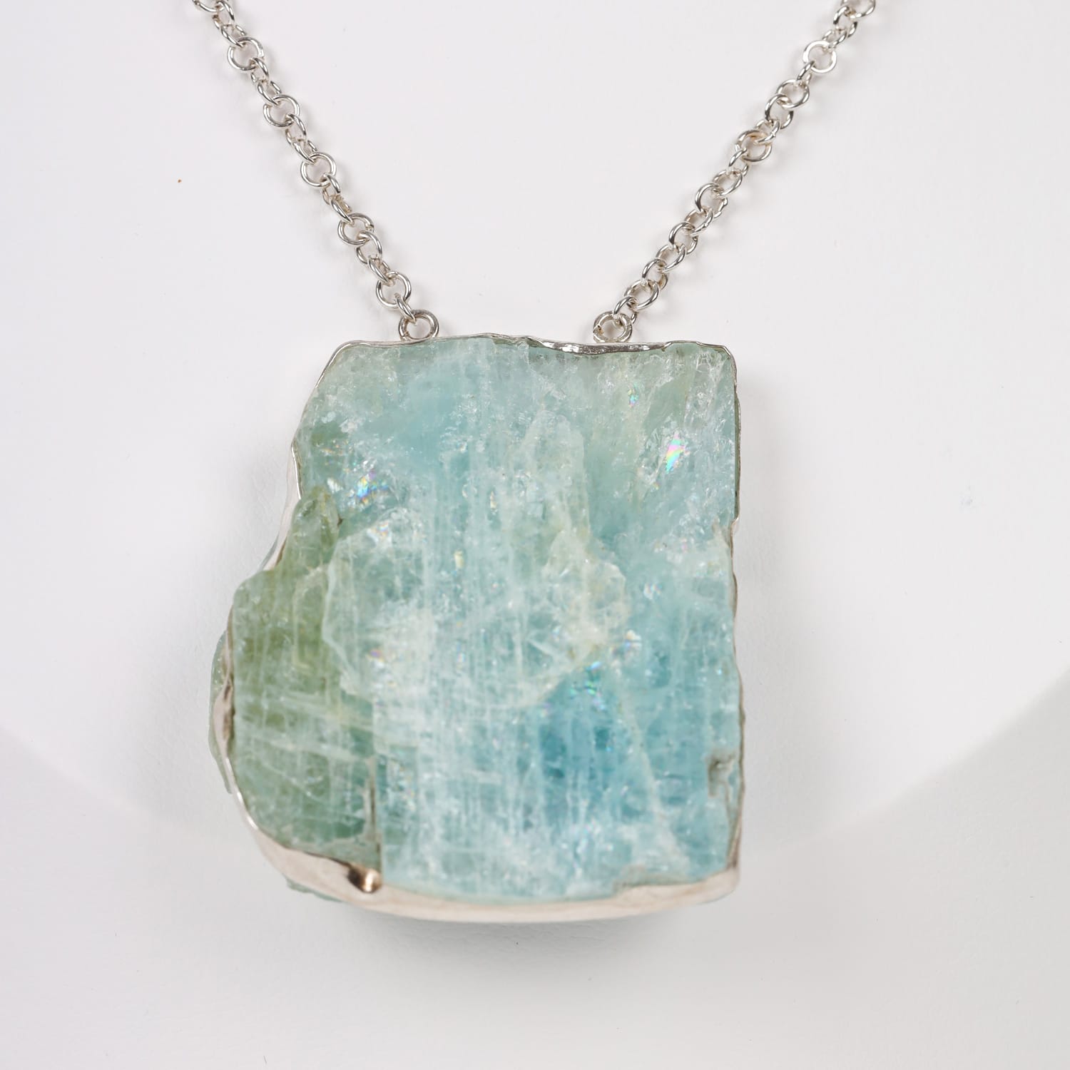 Pendant Sky Drop Aquamarine and Silver