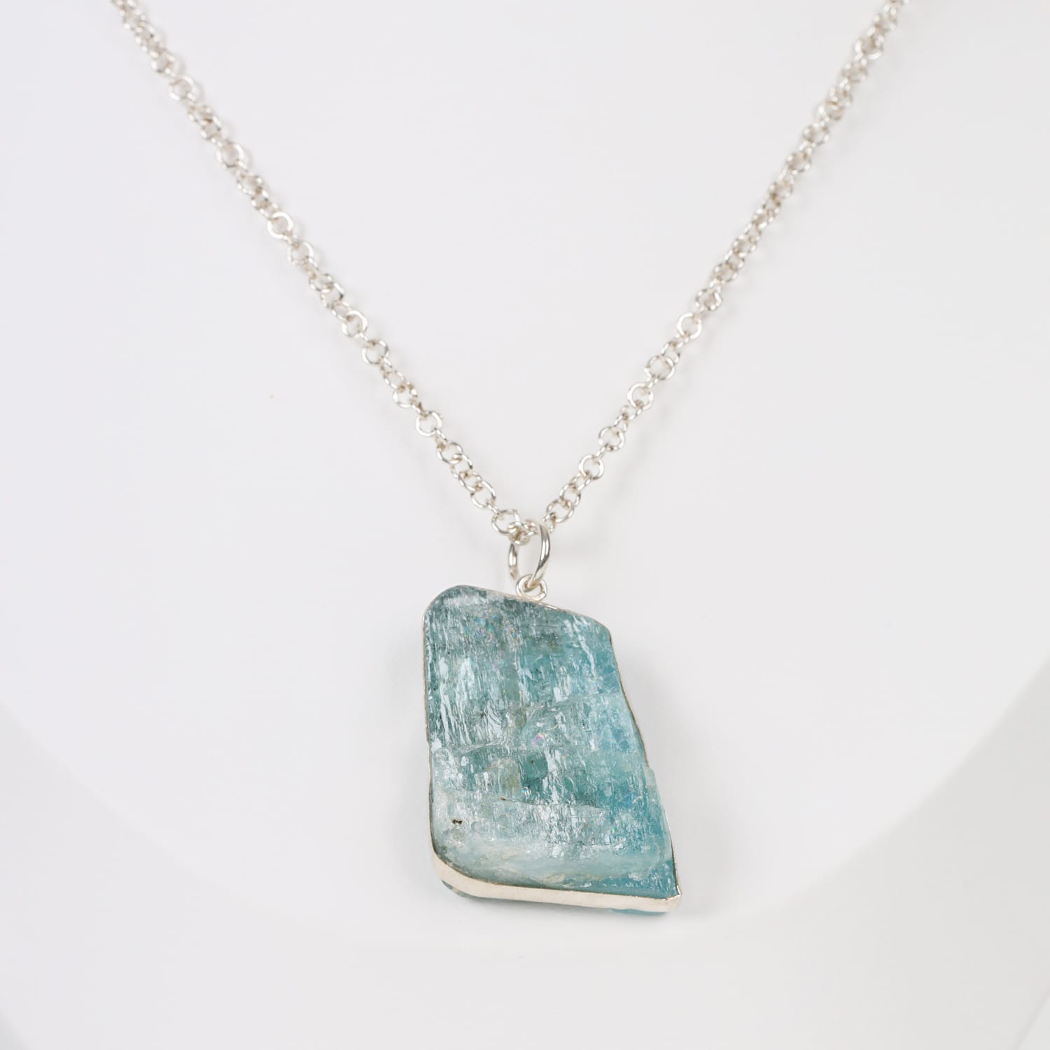 Sky Drop Pendant Aquamarine in Sterling Silver