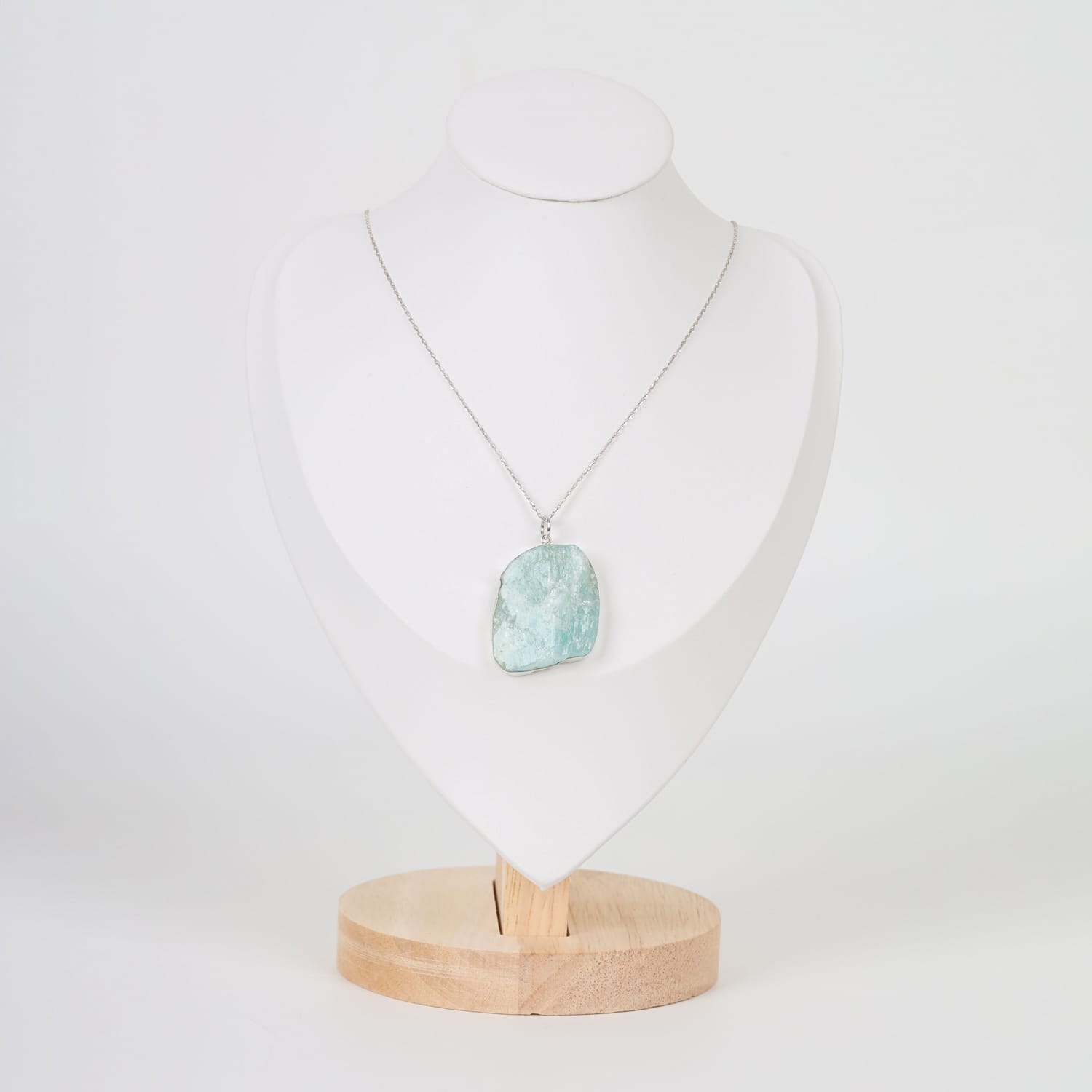 Sky Drop  Aquamarine in Sterling Silver Necklace