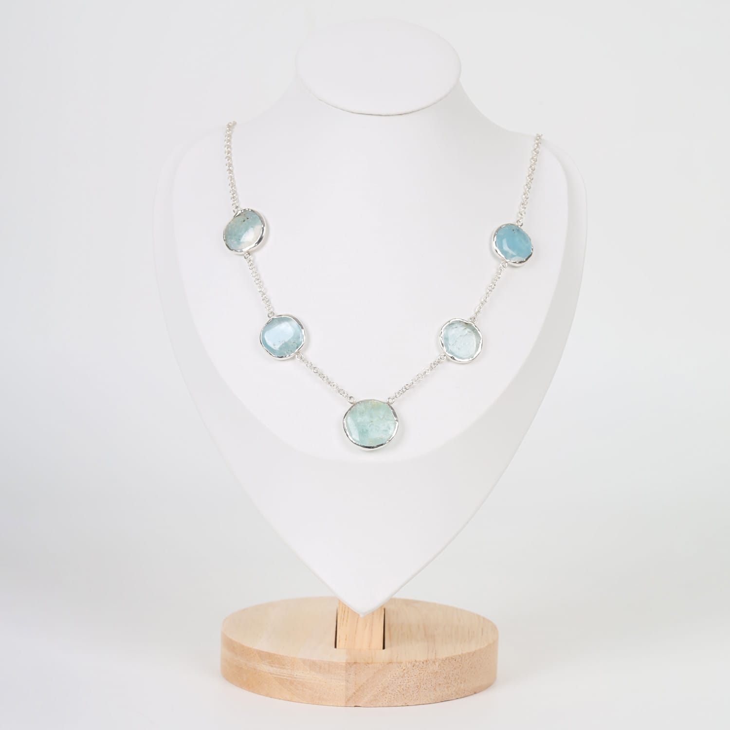 Royal Stones Necklace Aquamarine in Sterling Silver