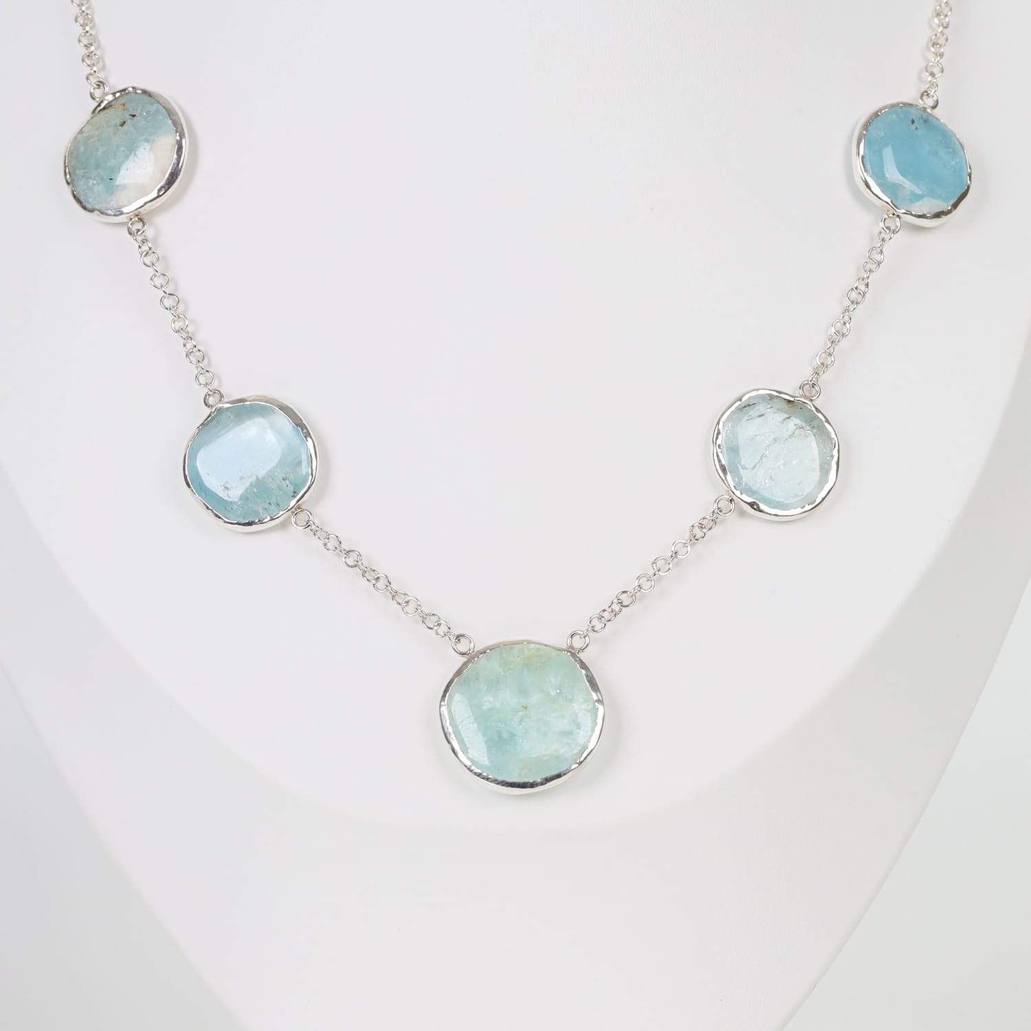 Royal Stones Necklace Aquamarine in Sterling Silver