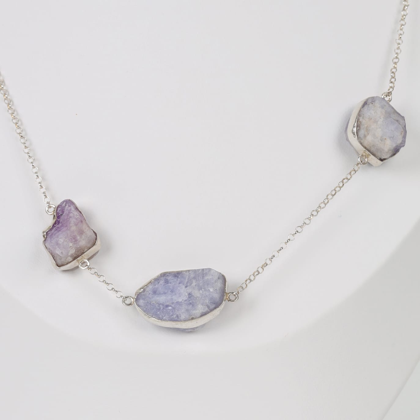 GemAura Necklace Ruby and Acmite in Sterling Silver