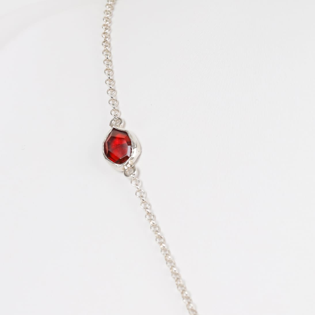 Nature’s Glow Necklace Garnet and Acmite in Sterling Silver