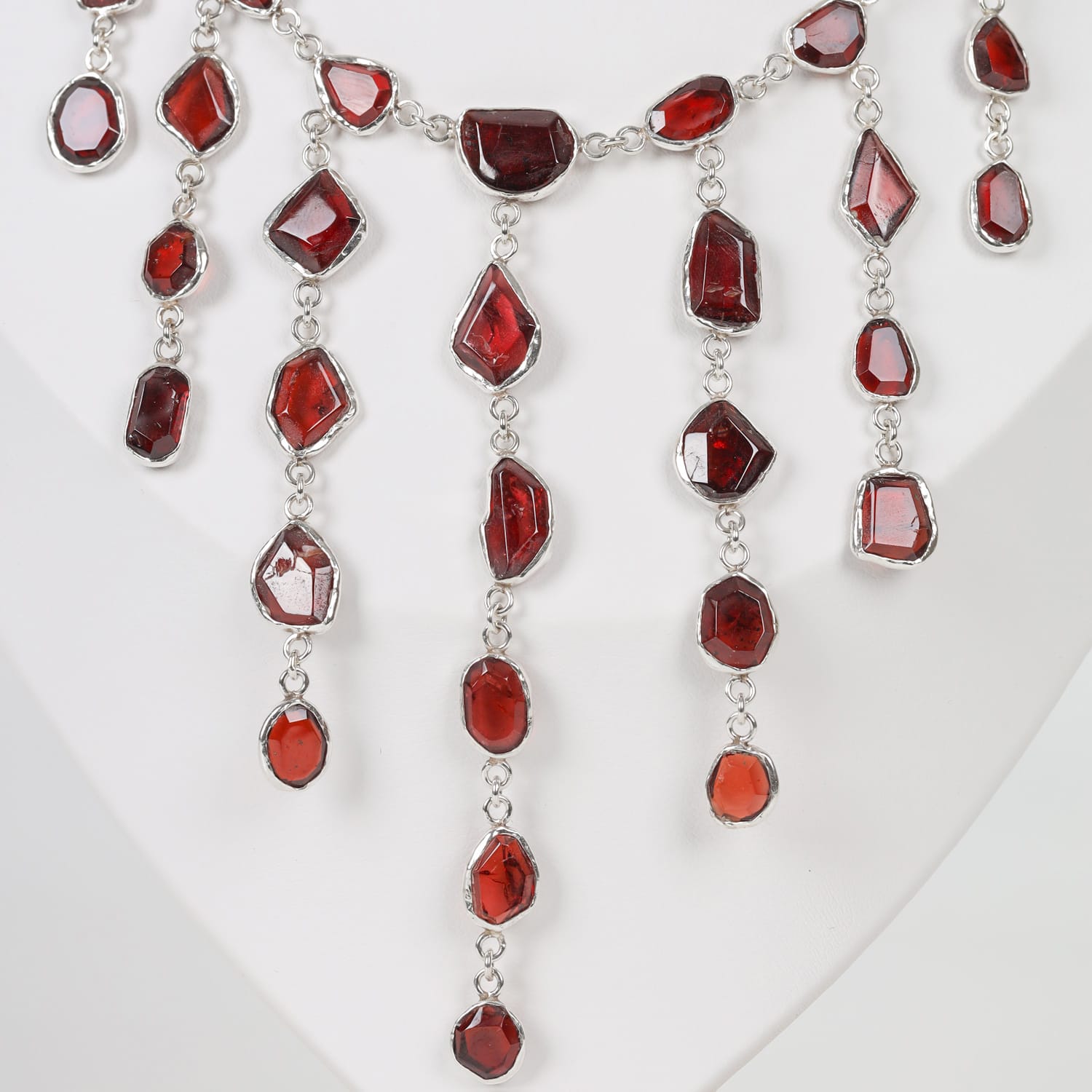 Ruby Necklace Garnet in Sterling Silver