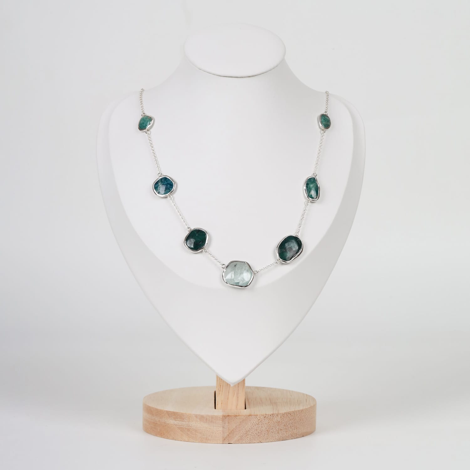 Afghanite & Aquamarine Necklace Afghanistan Stone
