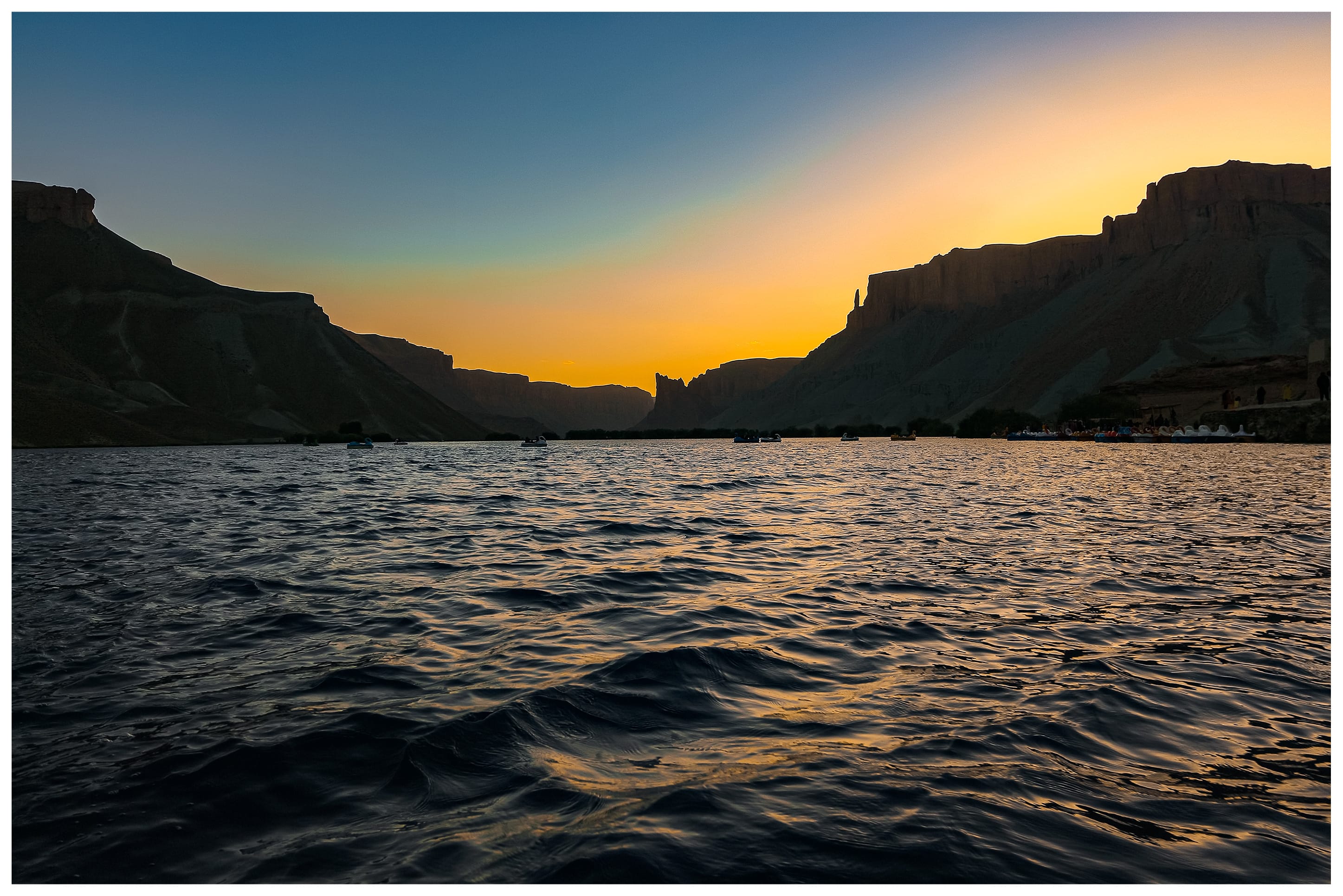 Sunset Reflections Band-e Amir Bamyan | Photo Print by Zabih Habibi