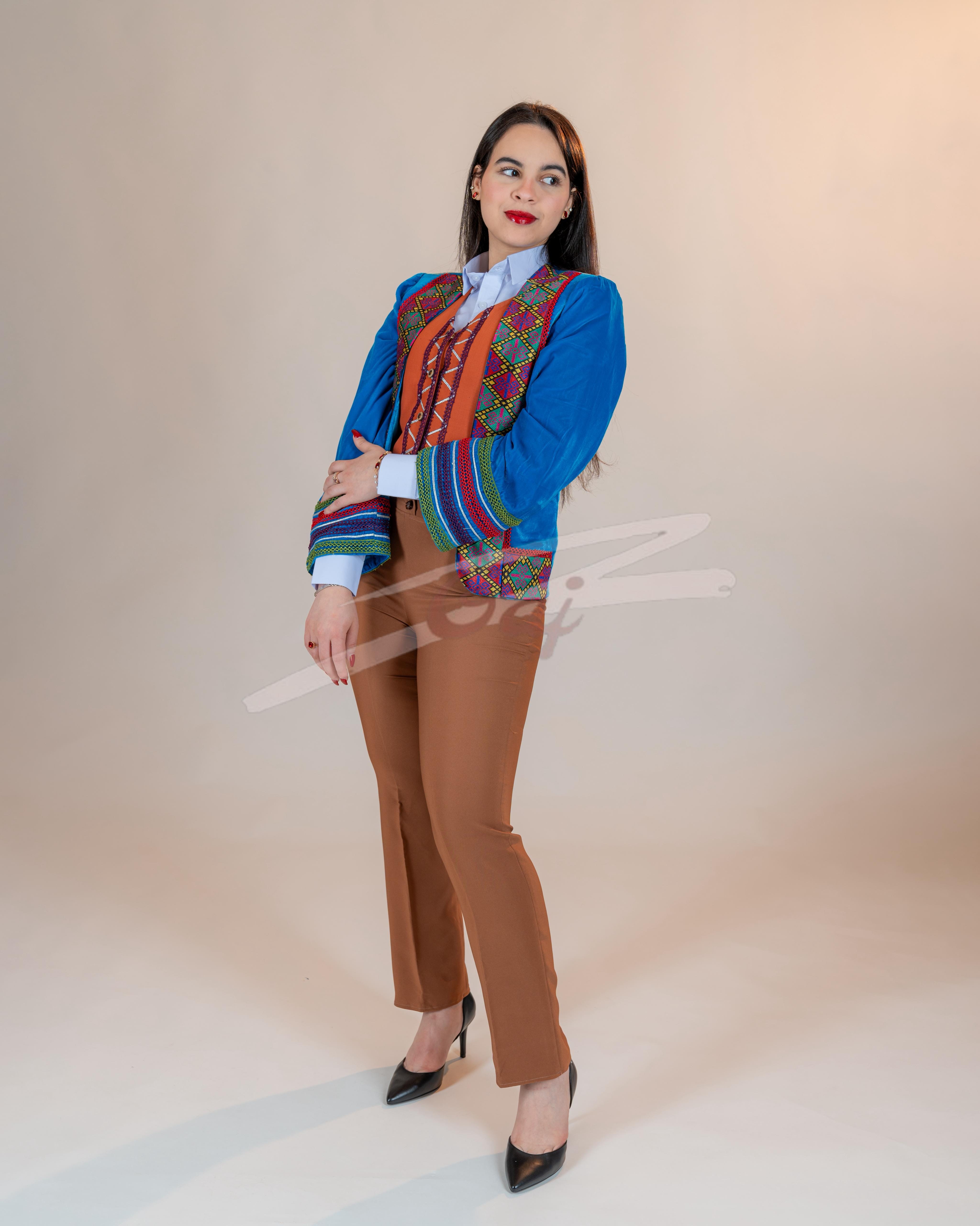 Elegant Velvet and  Cotton Suit Set