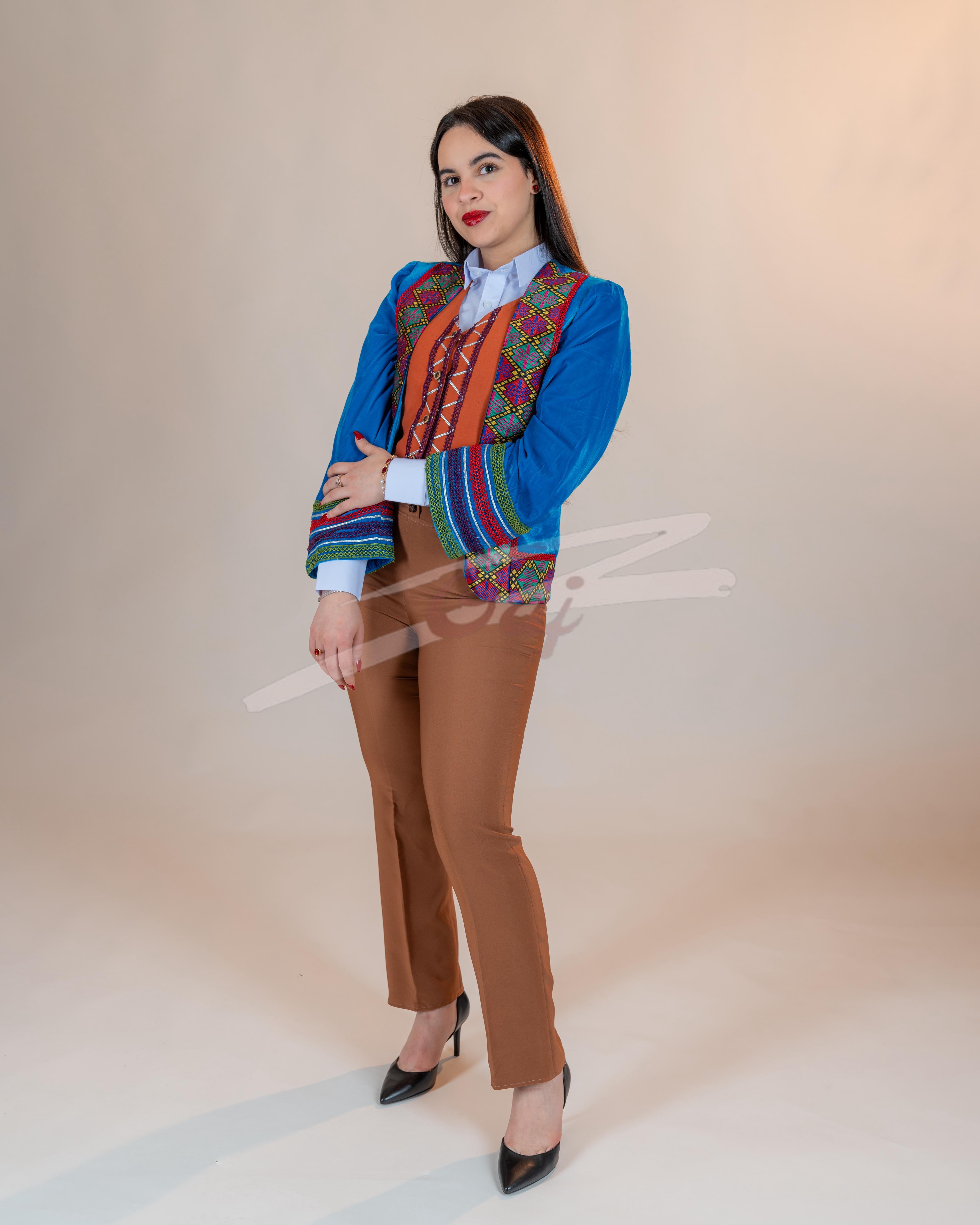 Elegant Velvet and  Cotton Suit Set