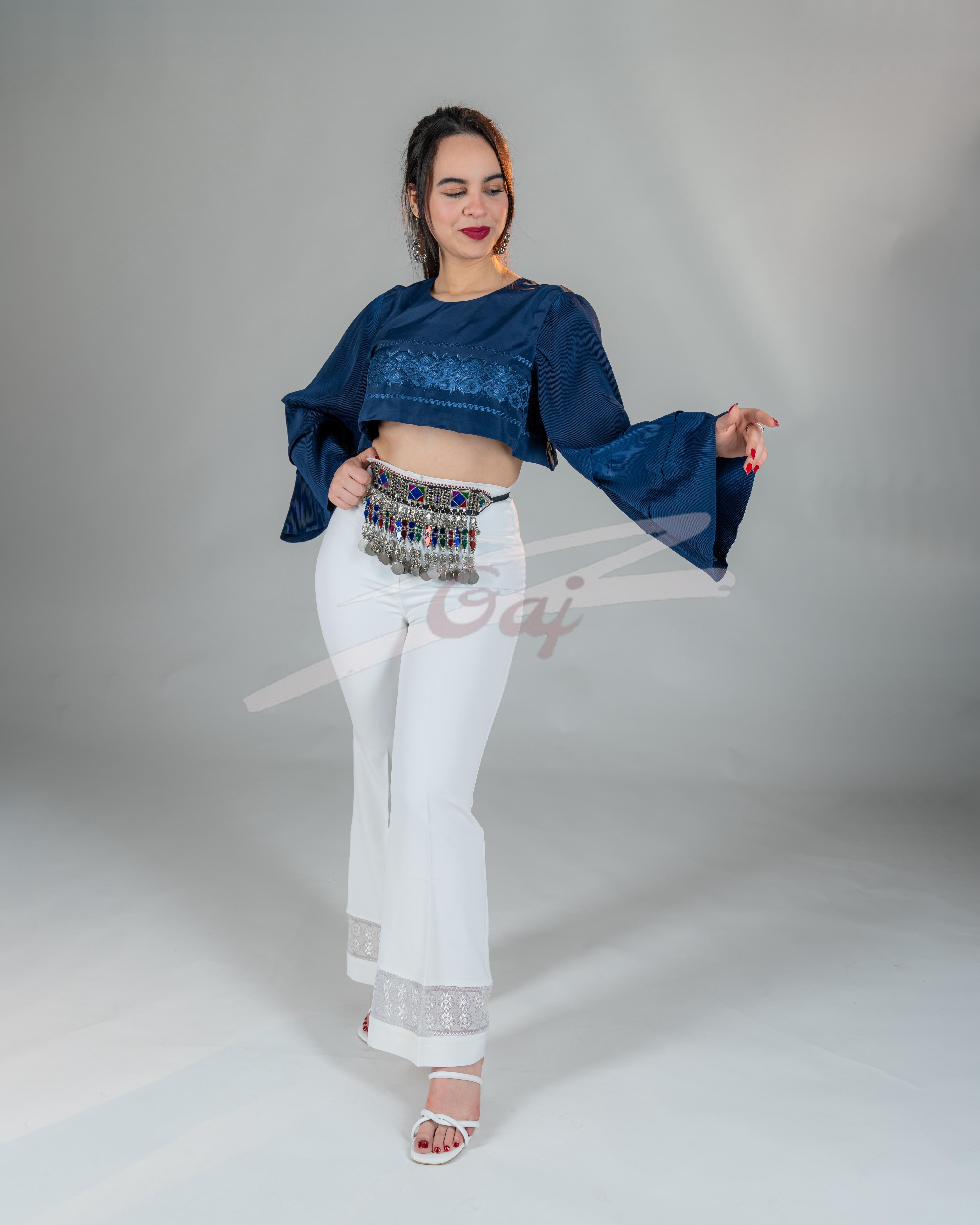 Hand Embroidered Top Trouser Set