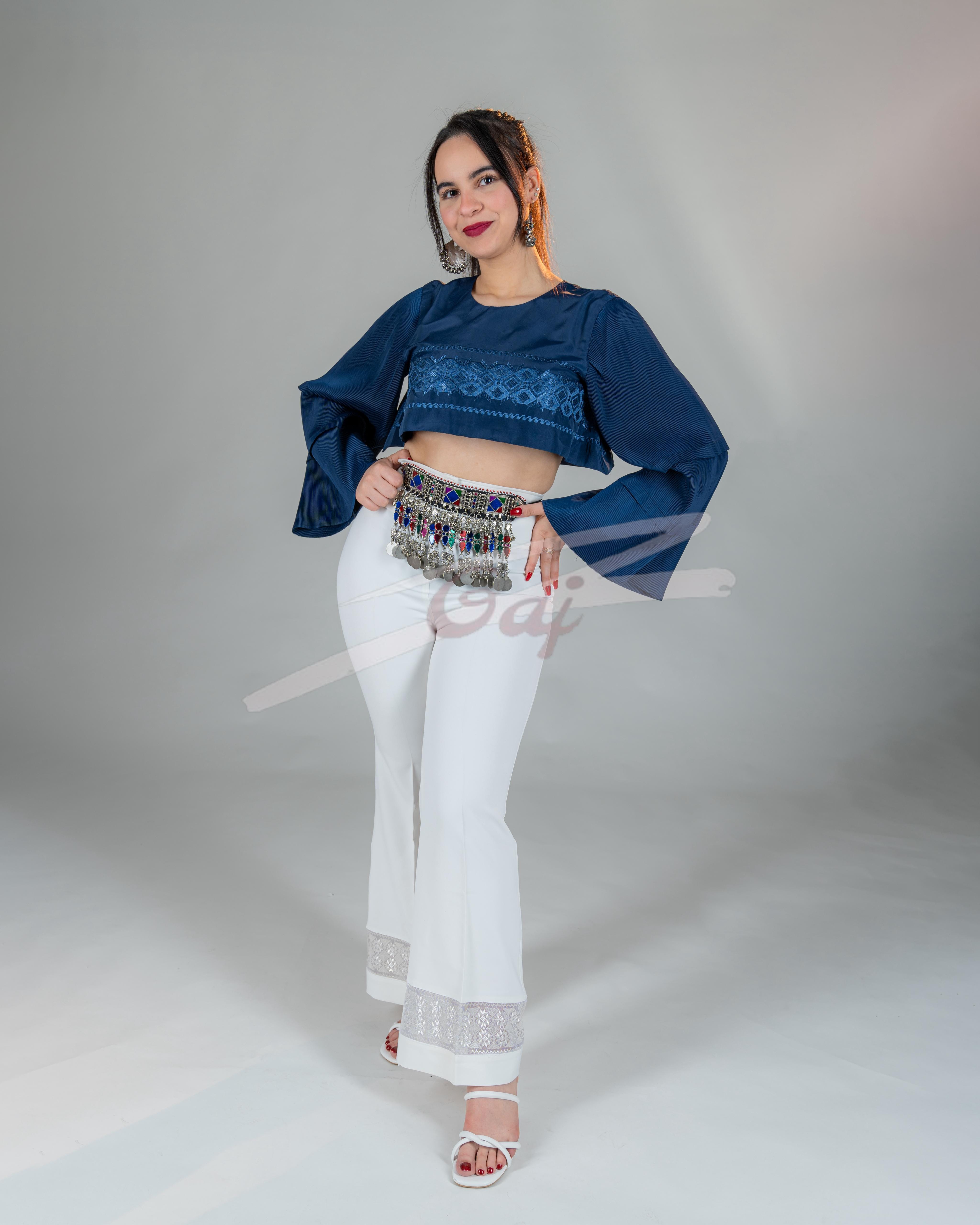 Hand Embroidered Top Trouser Set