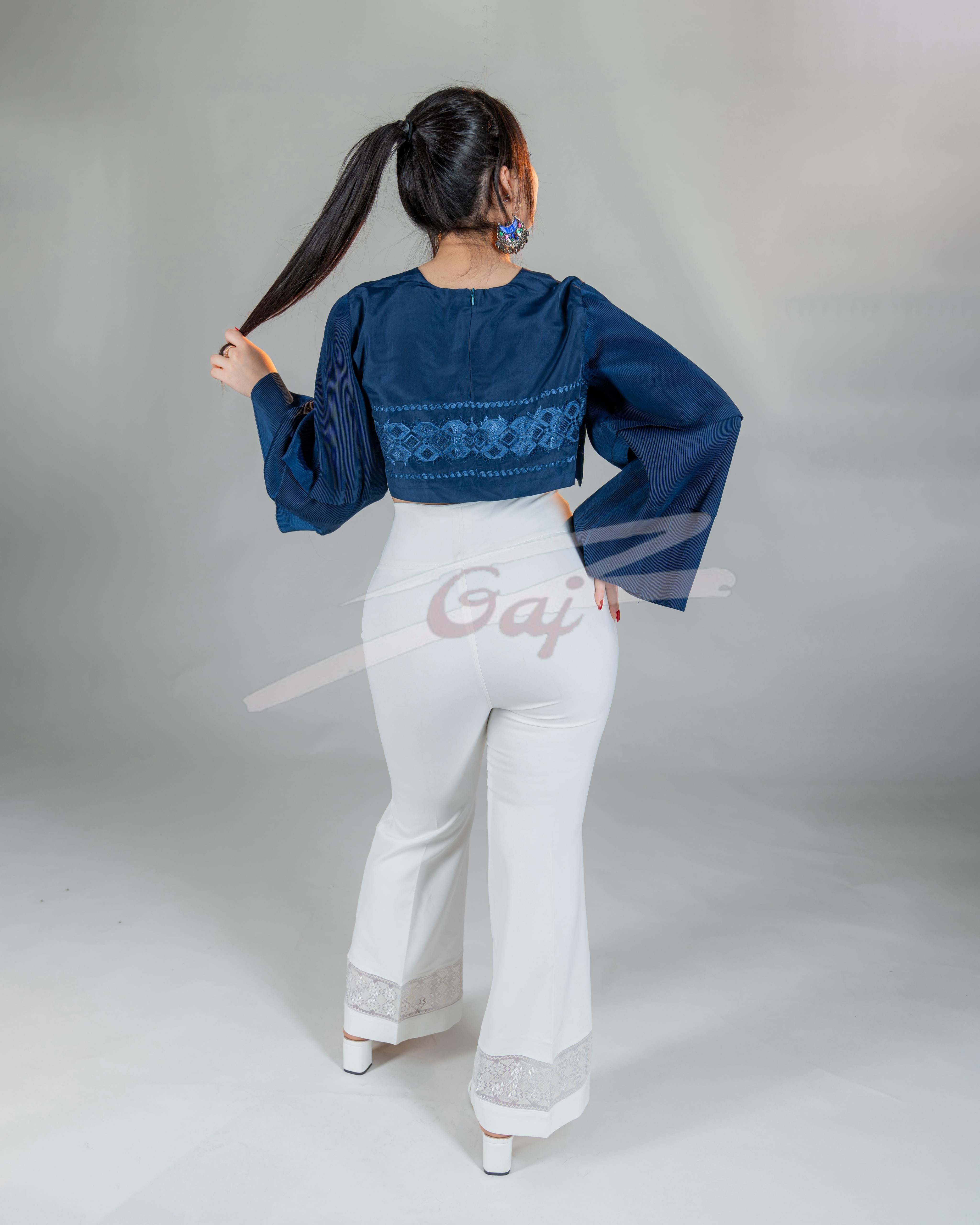 Hand Embroidered Top Trouser Set