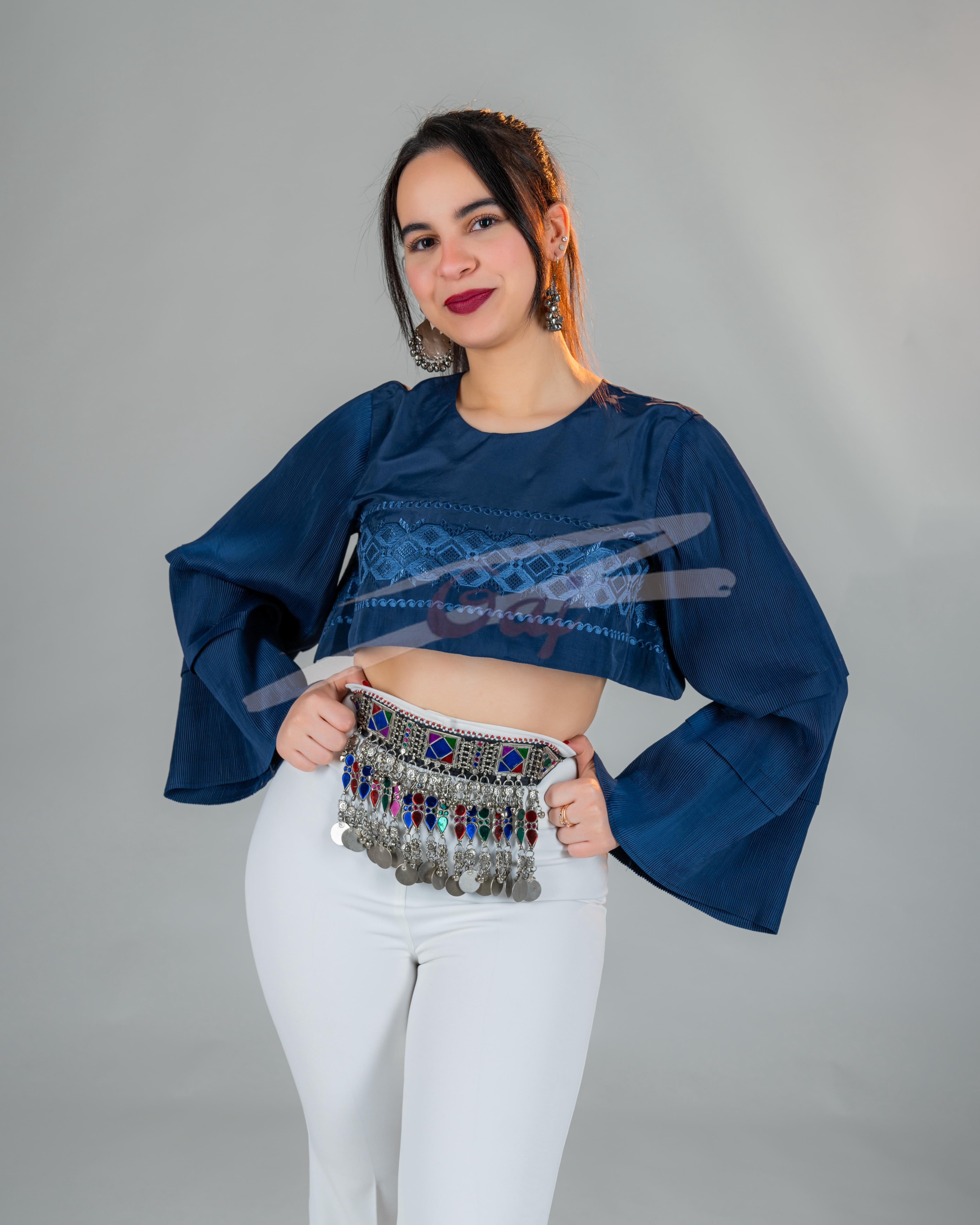 Hand Embroidered Top Trouser Set