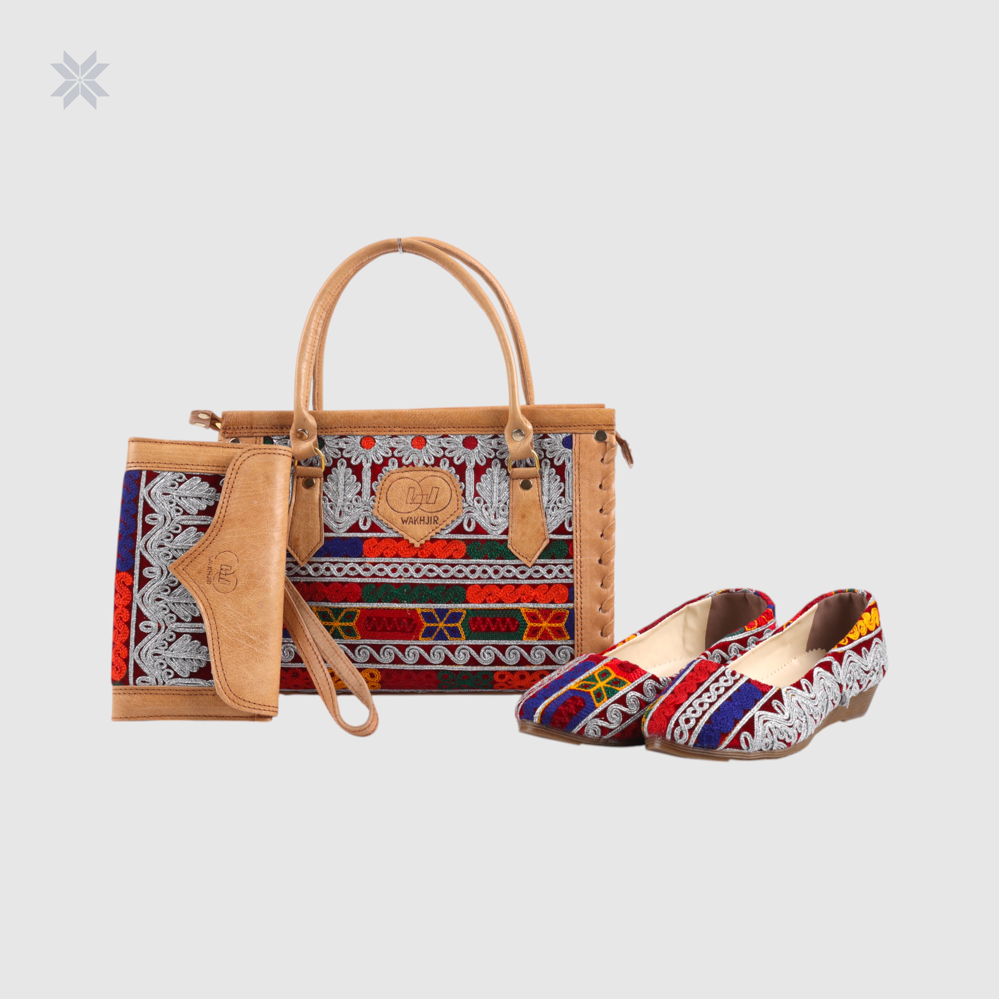 Handcrafted Afghan Leather Bag, Full Set, Handmade Shoe, Purse