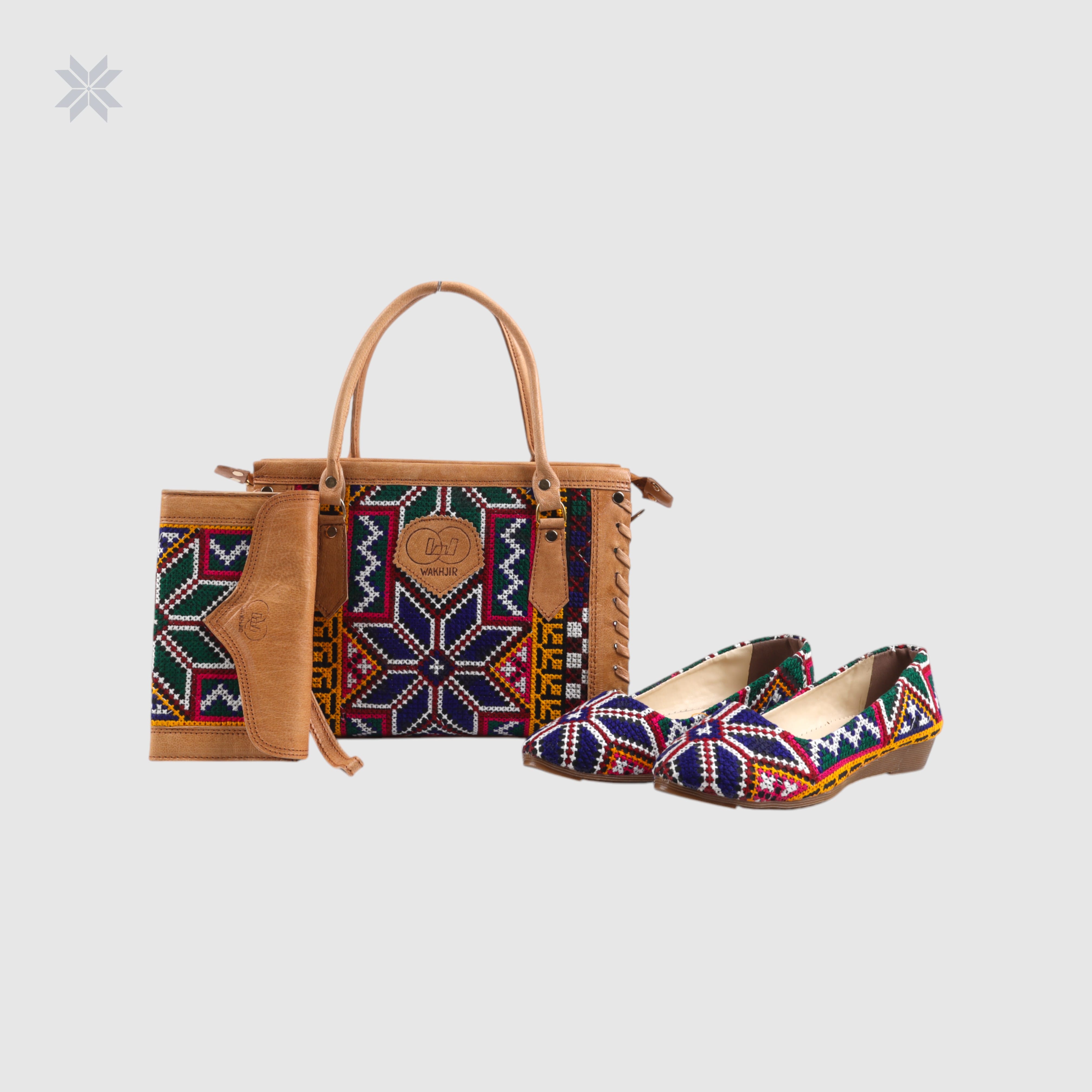 Handmade Afghani Bag, Purse and shoe set